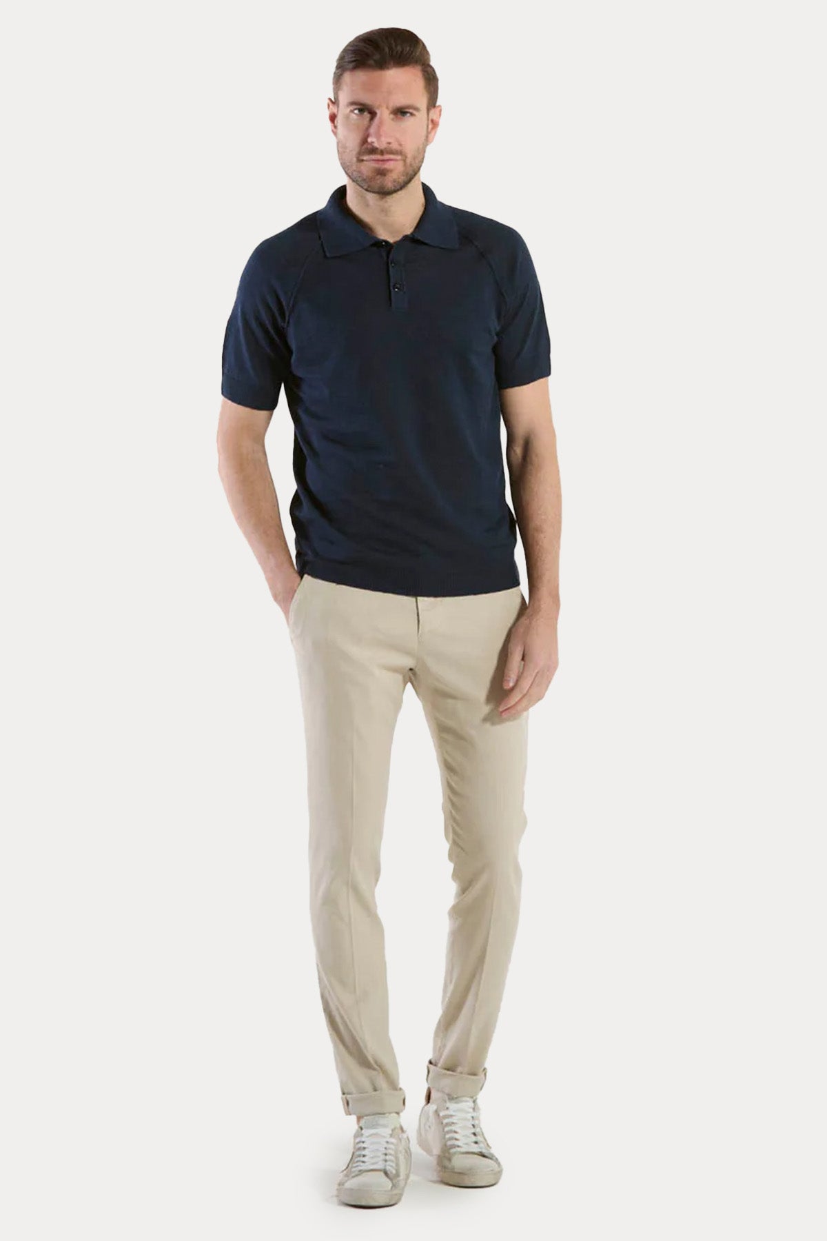 Manifattura İnce Örgü Polo Yaka Triko