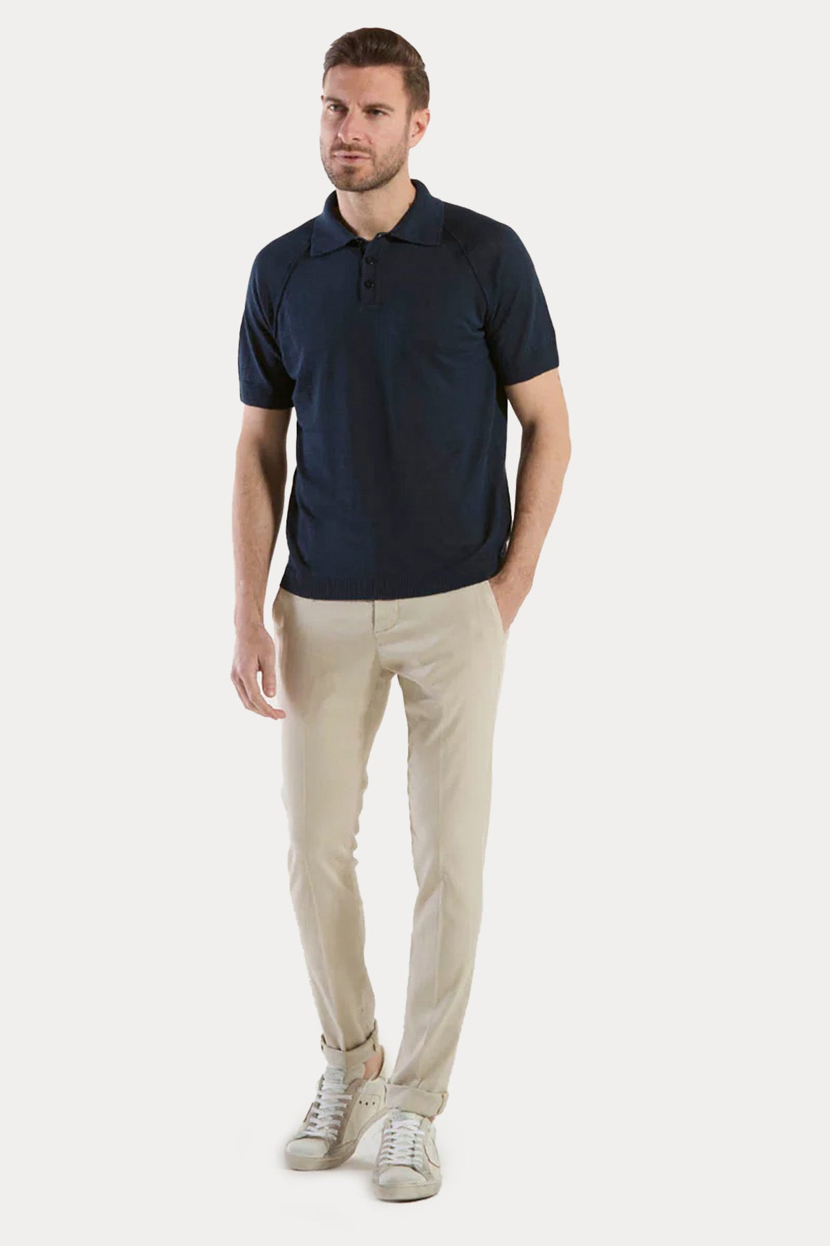 Manifattura İnce Örgü Polo Yaka Triko
