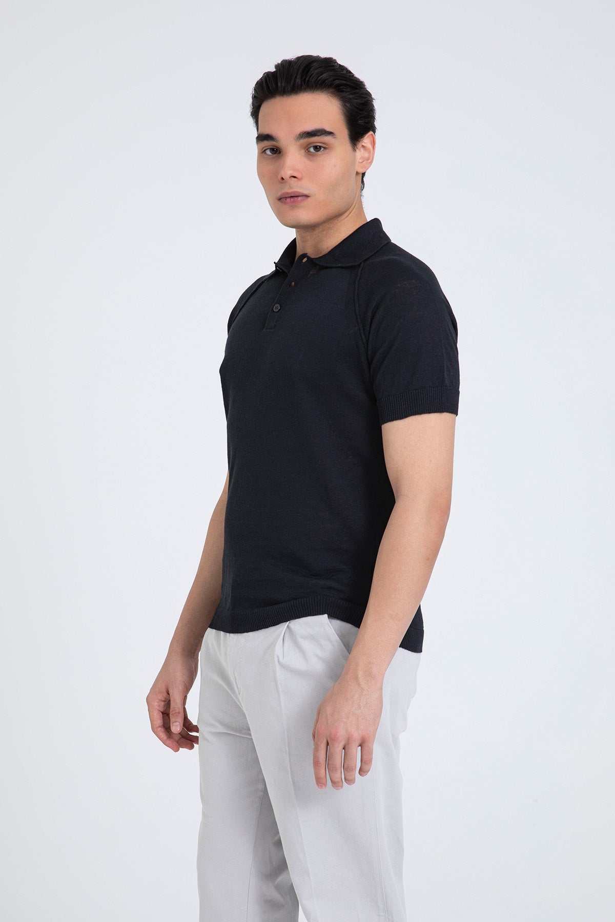Manifattura İnce Örgü Polo Yaka Triko