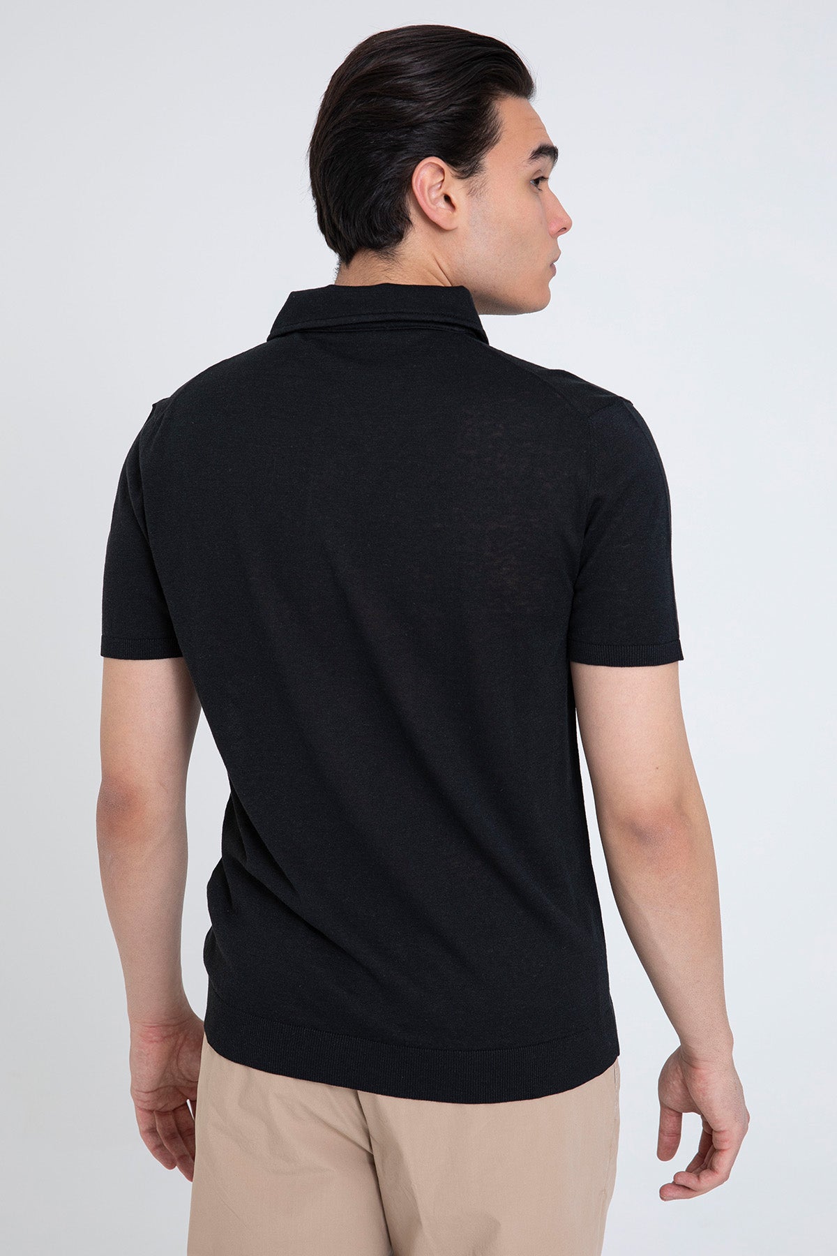 Manifattura Polo Yaka Ketenli İpek Triko