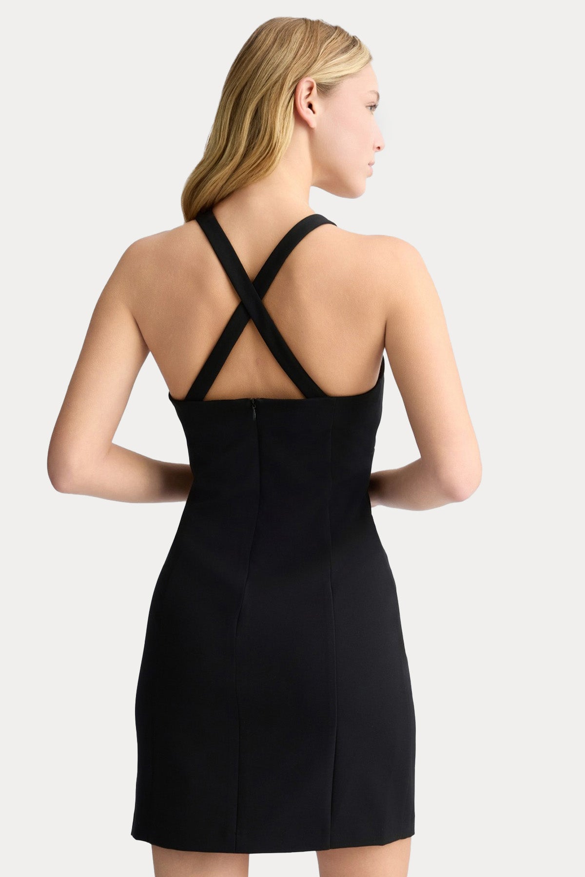 Liu Jo Çapraz Askı Taş Aksesuarlı Mini Abiye Elbise