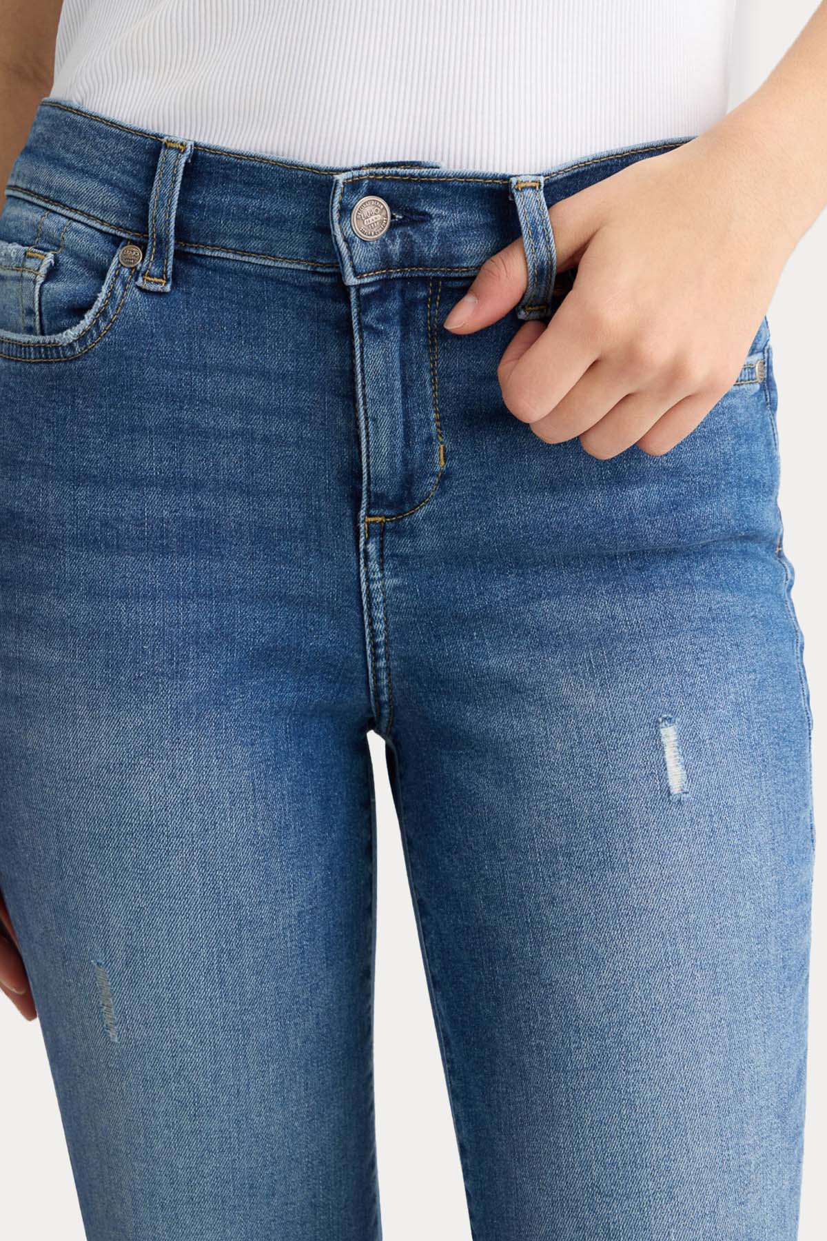 Liu Jo Slim Fit Yıkamalı Streç Jeans