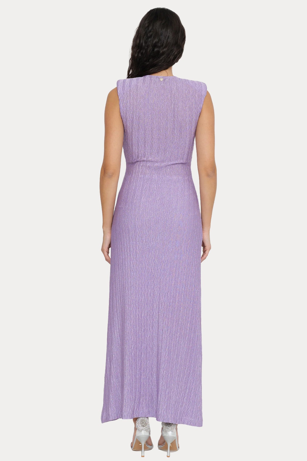 Liu Jo V Yaka Büzgülü Maxi Abiye Elbise