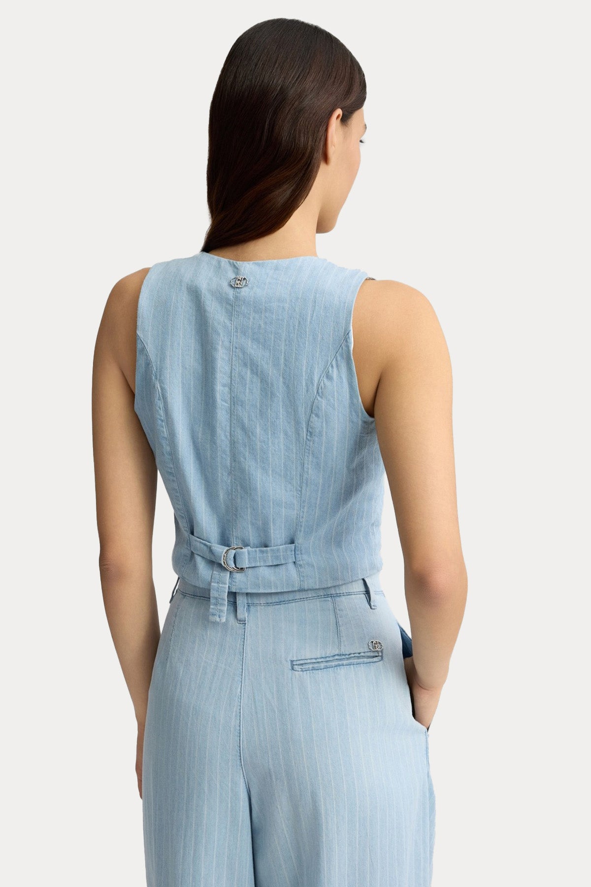 Liu Jo Çizgili Denim Yelek