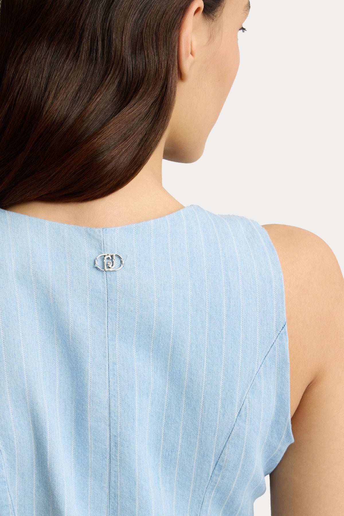 Liu Jo Çizgili Denim Yelek