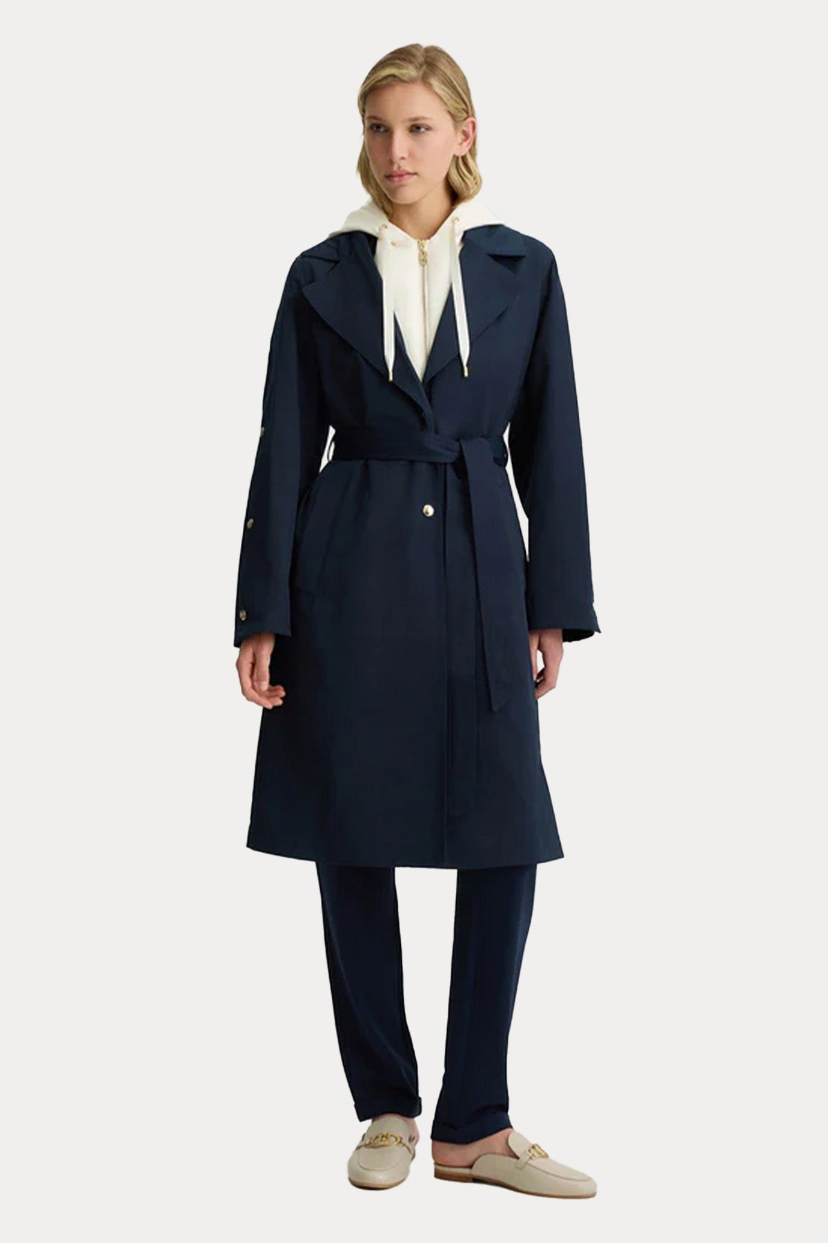 Liu Jo Demonte Kapüşonlu İç Parçalı Trençkot