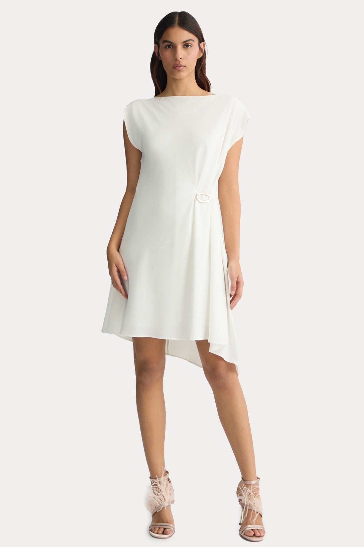 Liu Jo Metal Aksesuarlı Asimetrik Kesim Mini Elbise