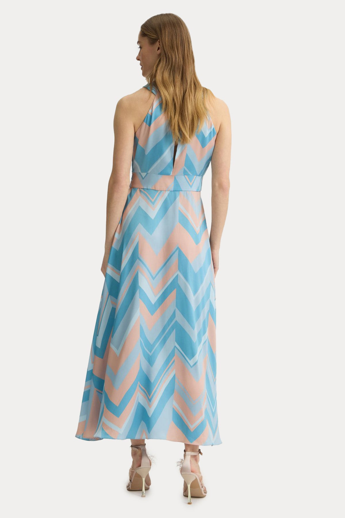 Liu Jo Zikzak Renk Desenli Maxi Elbise