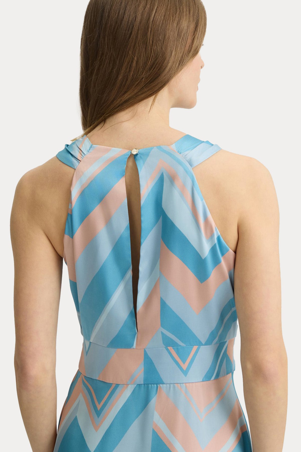 Liu Jo Zikzak Renk Desenli Maxi Elbise