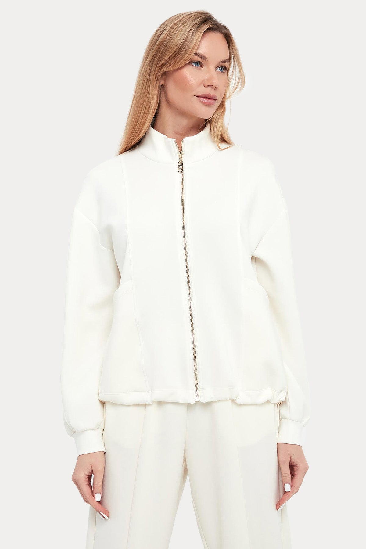 Liu Jo Kapüşonlu Streç Sweatshirt Ceket-Ceket-Libas