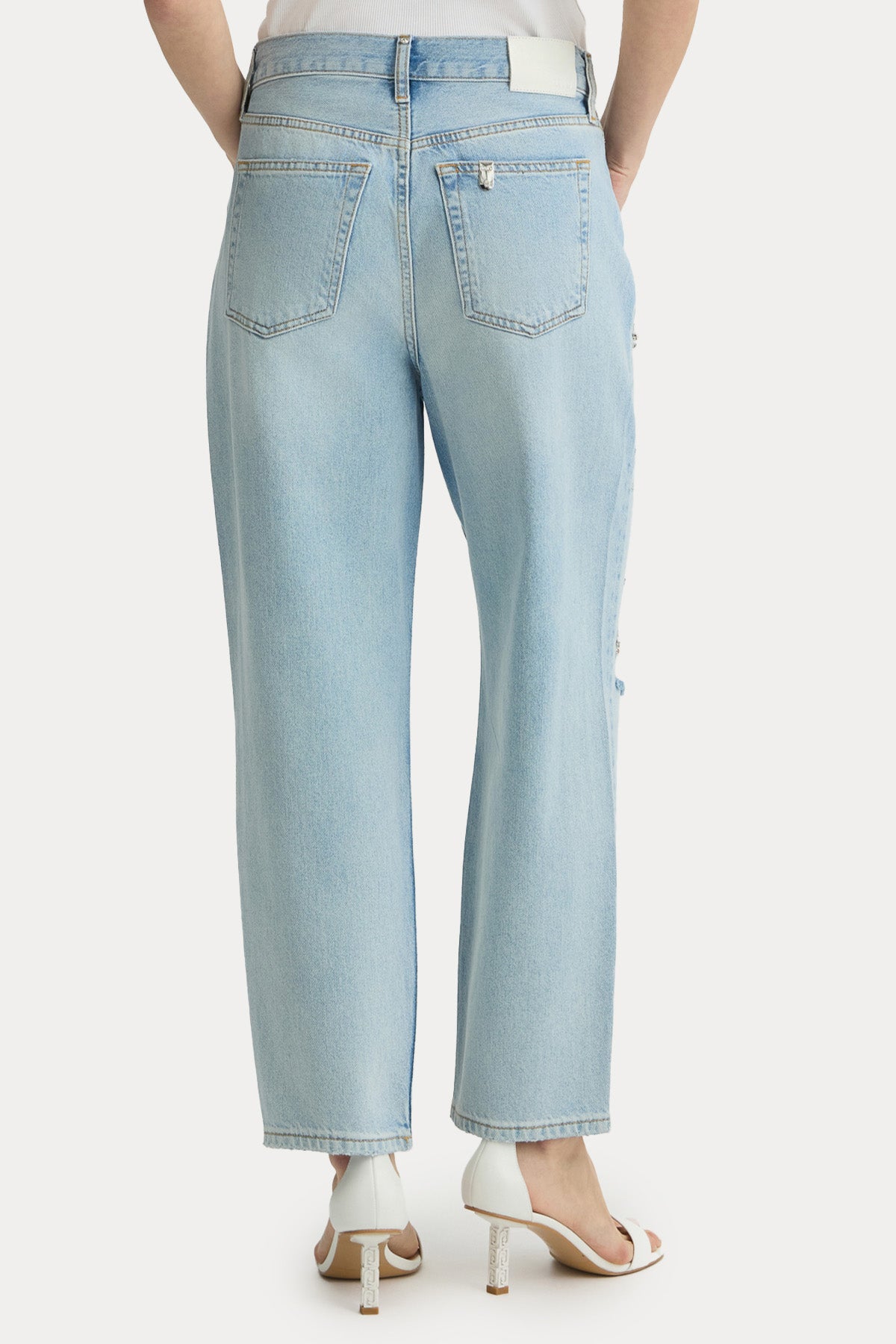 Liu Jo Straight Fit Yüksek Bel Yıkamalı Jeans-Jeans-Libas