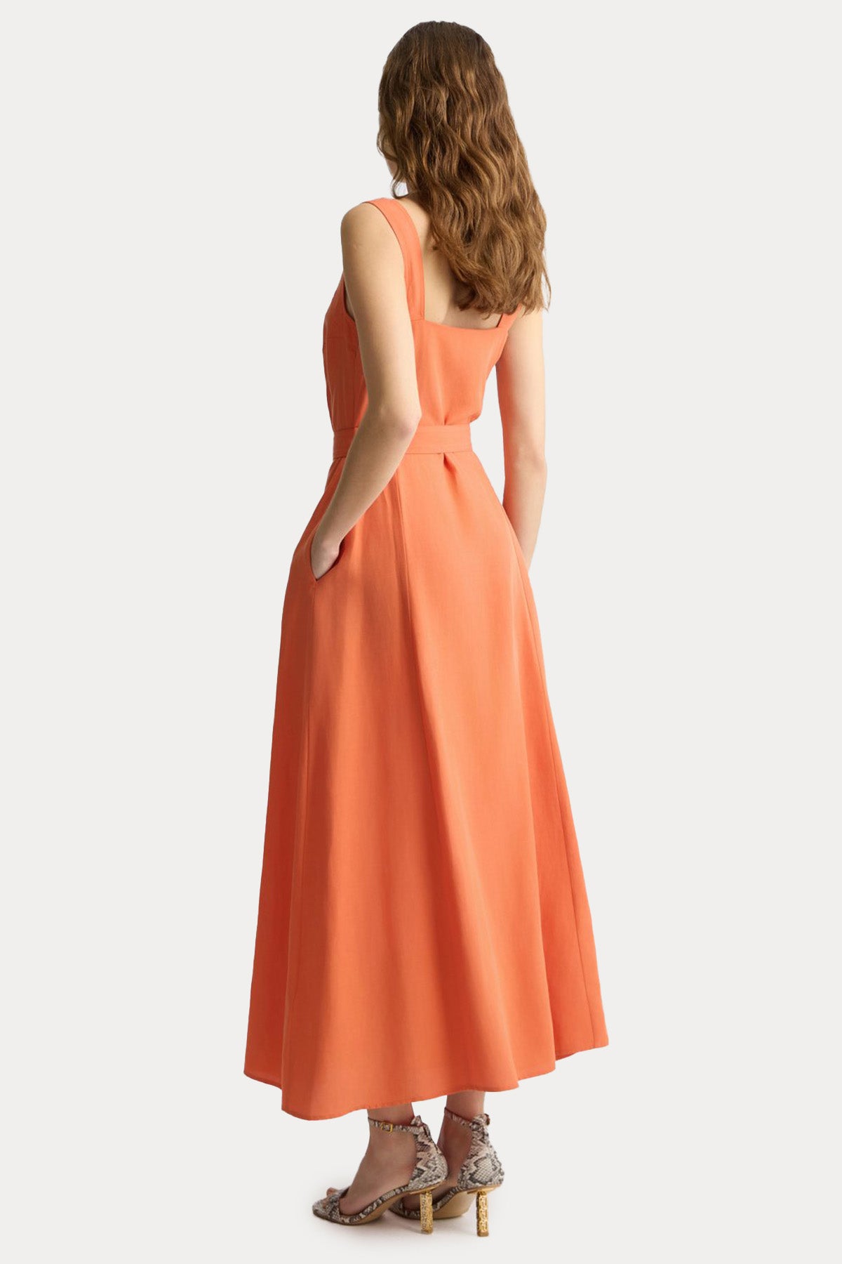 Liu Jo Kemerli Maxi Keten Elbise