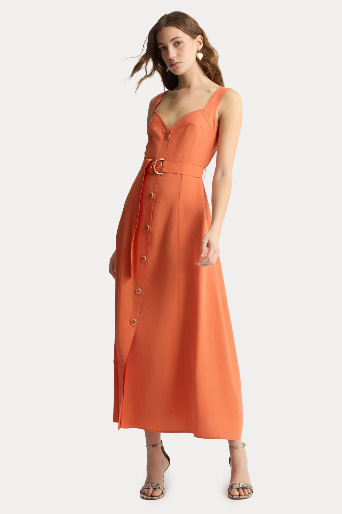 Liu Jo Kemerli Maxi Keten Elbise