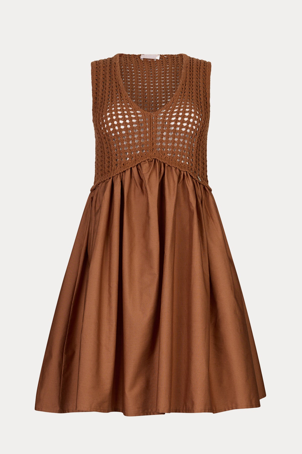 Liu Jo Örgü Detaylı Pileli Mini Elbise