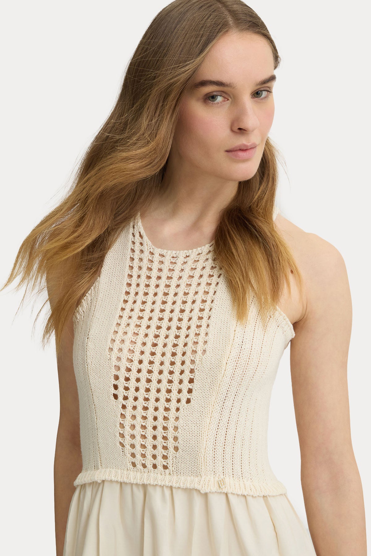 Liu Jo İnce Örgü Detaylı Maxi Elbise