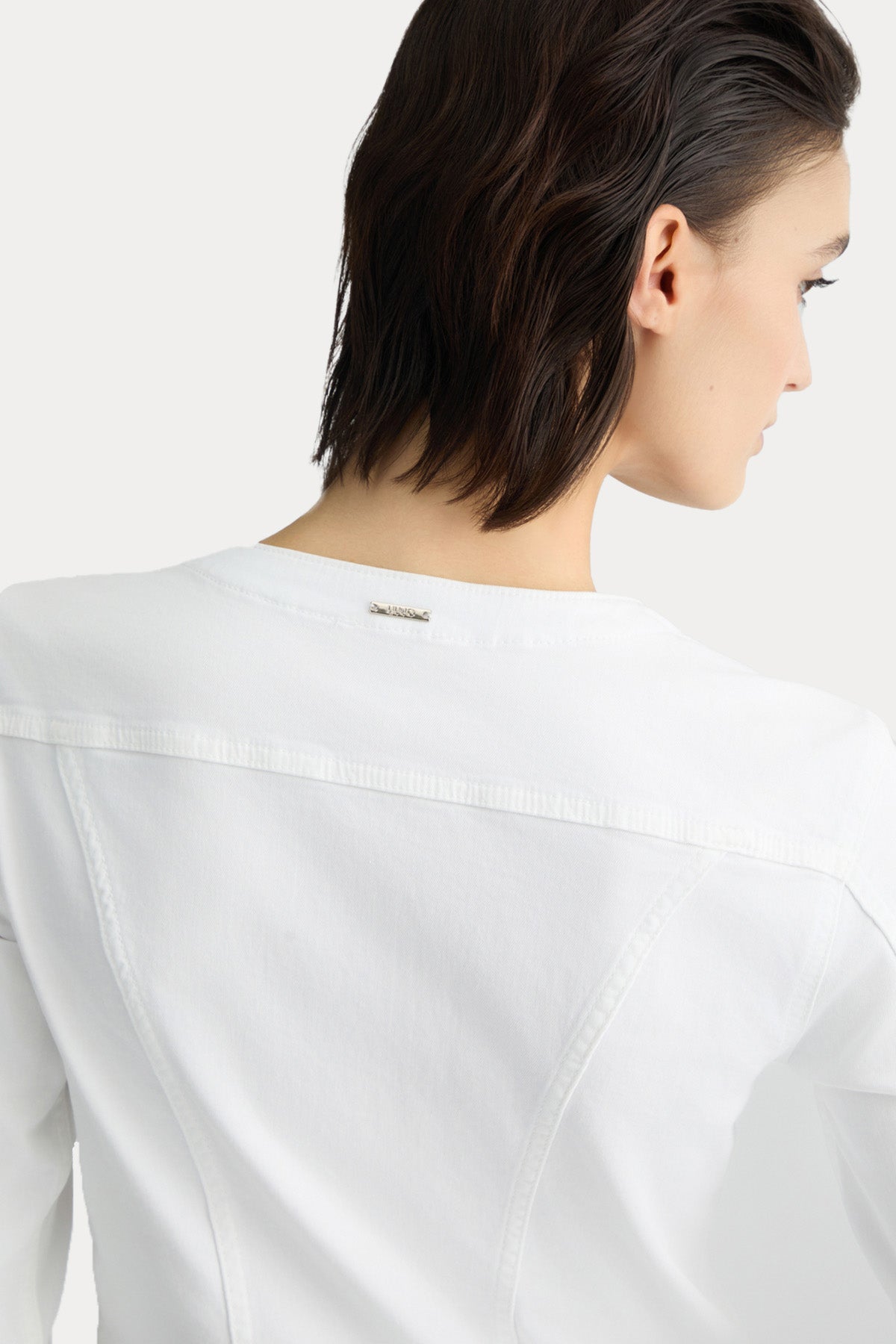 Liu Jo Slim Fit Nakış Örgü Detaylı Streç Denim Ceket