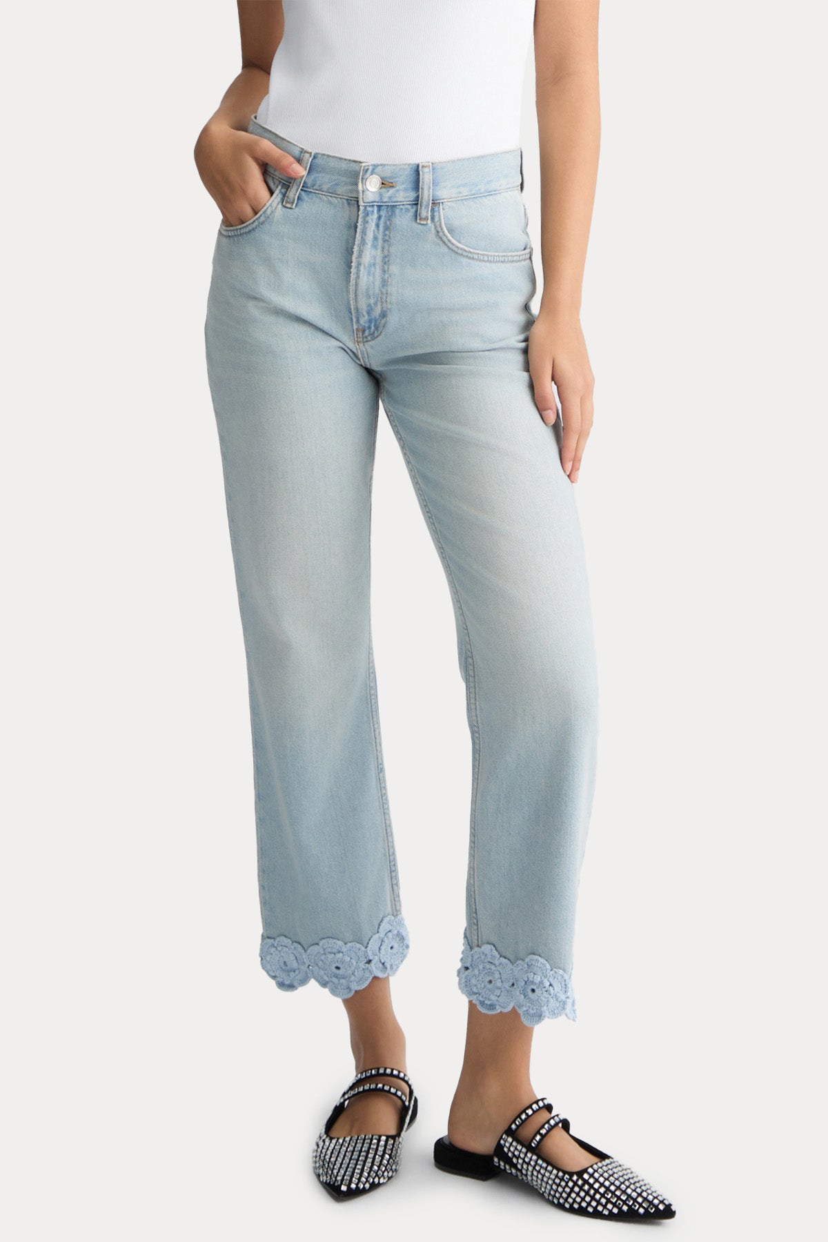 Liu Jo Straight Fit Yıkamalı Jeans