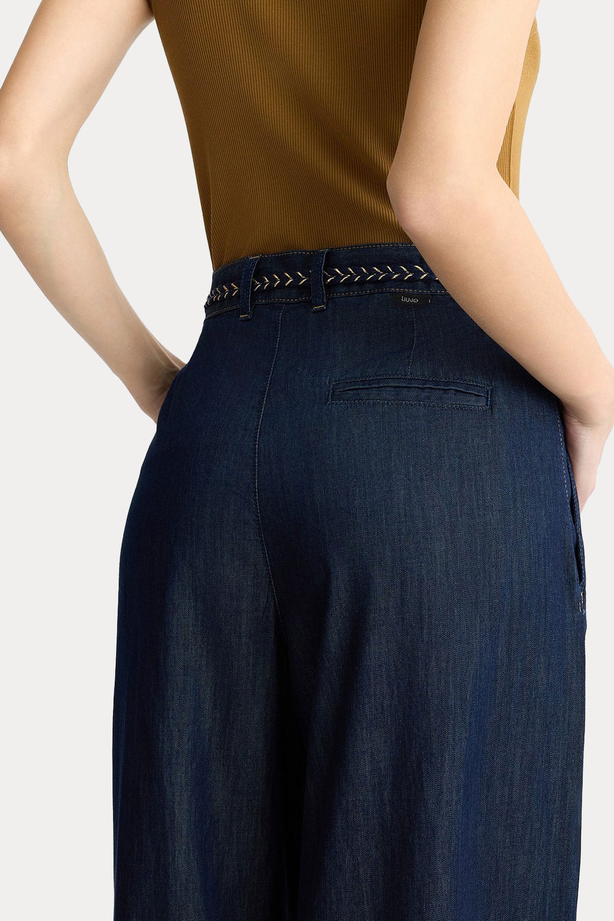 Liu Jo Geniş Kesim Yüksek Belli Tek Pileli Jeans-Jeans-Libas