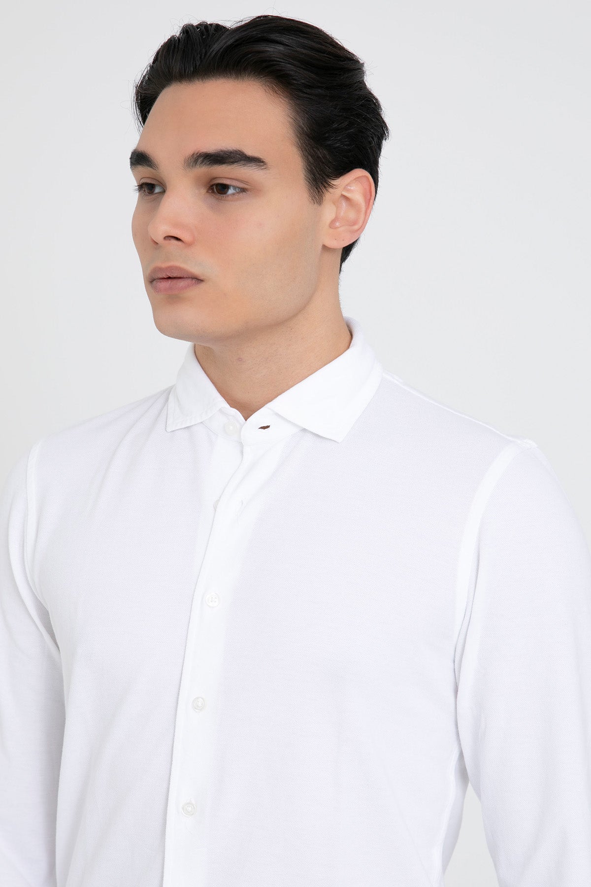 Gran Sasso Penye Kumaş Klasik Yaka Gömlek