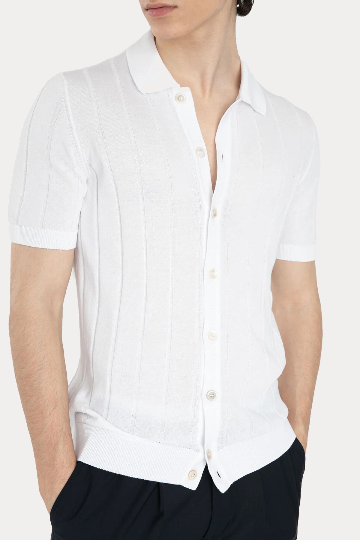 Gran Sasso İnce Örgü Triko Gömlek