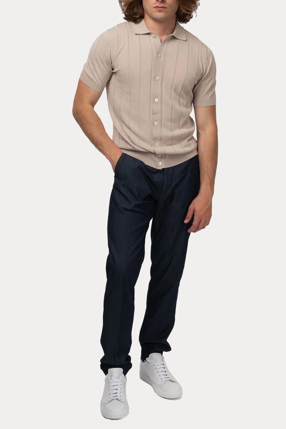 Gran Sasso İnce Örgü Triko Gömlek