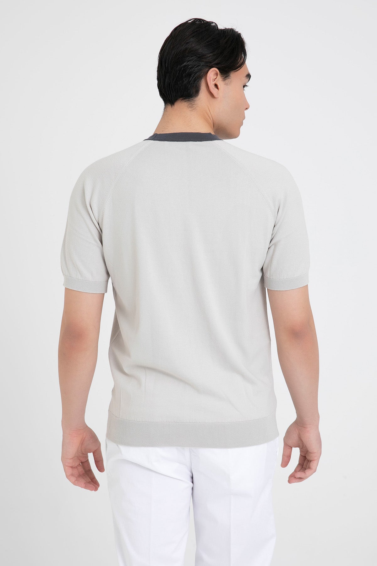 Gran Sasso Yuvarlak Yaka İnce Örgü Triko