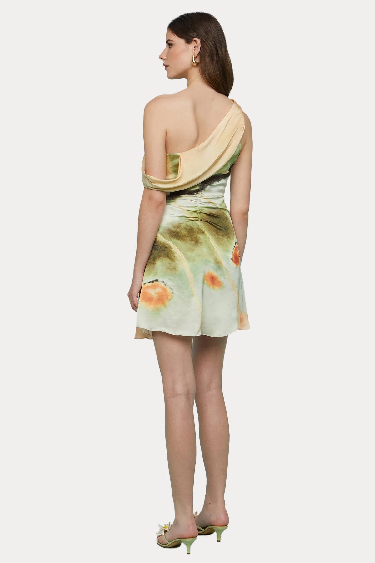 Amur Desenli Mini Abiye Elbise