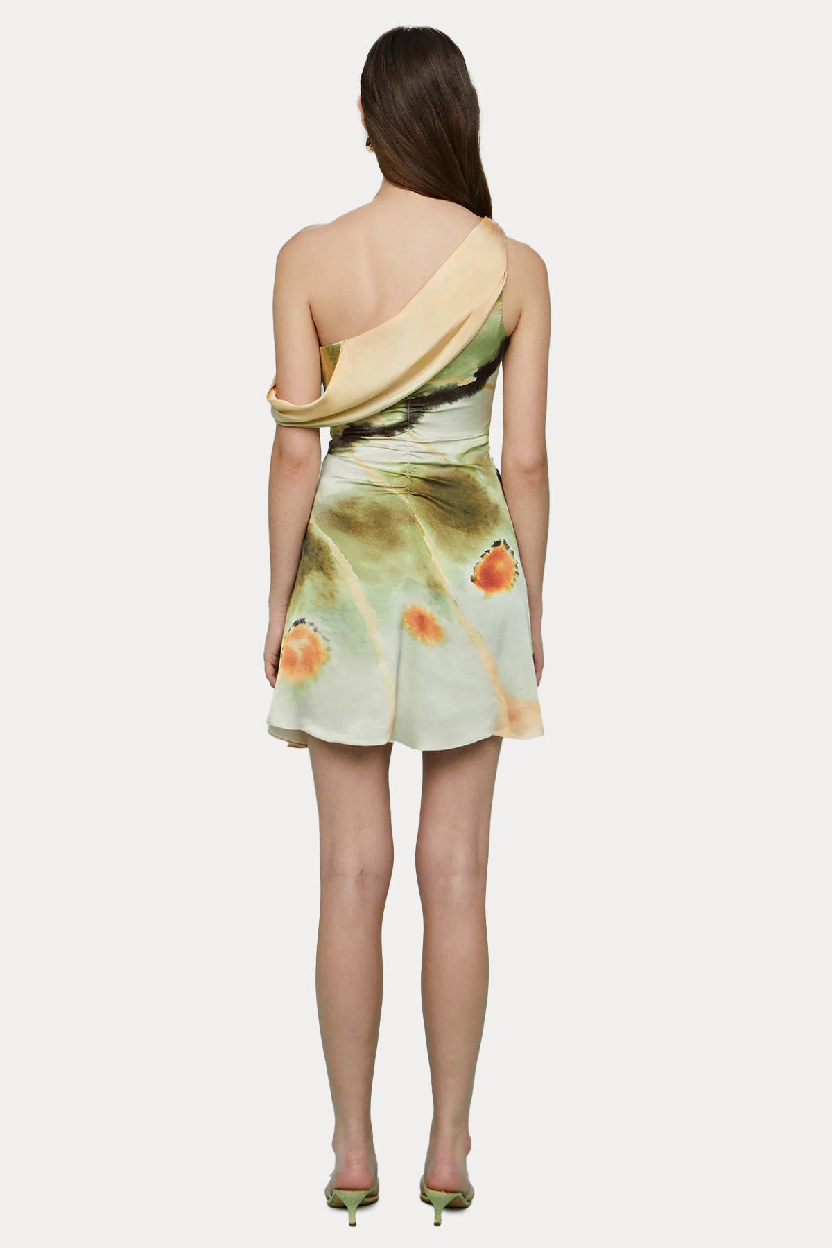 Amur Desenli Mini Abiye Elbise