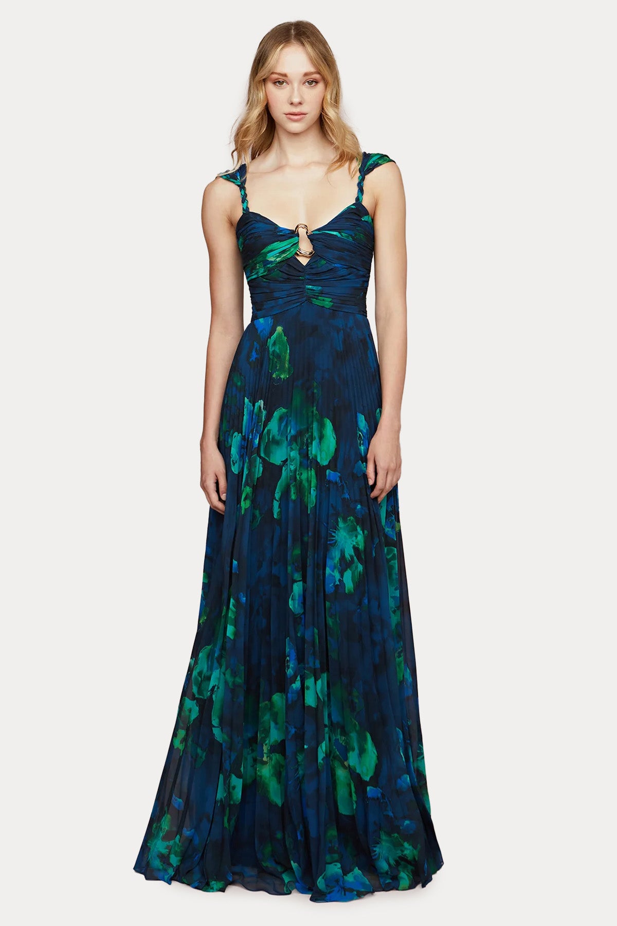 Amur Pileli Maxi Abiye Elbise