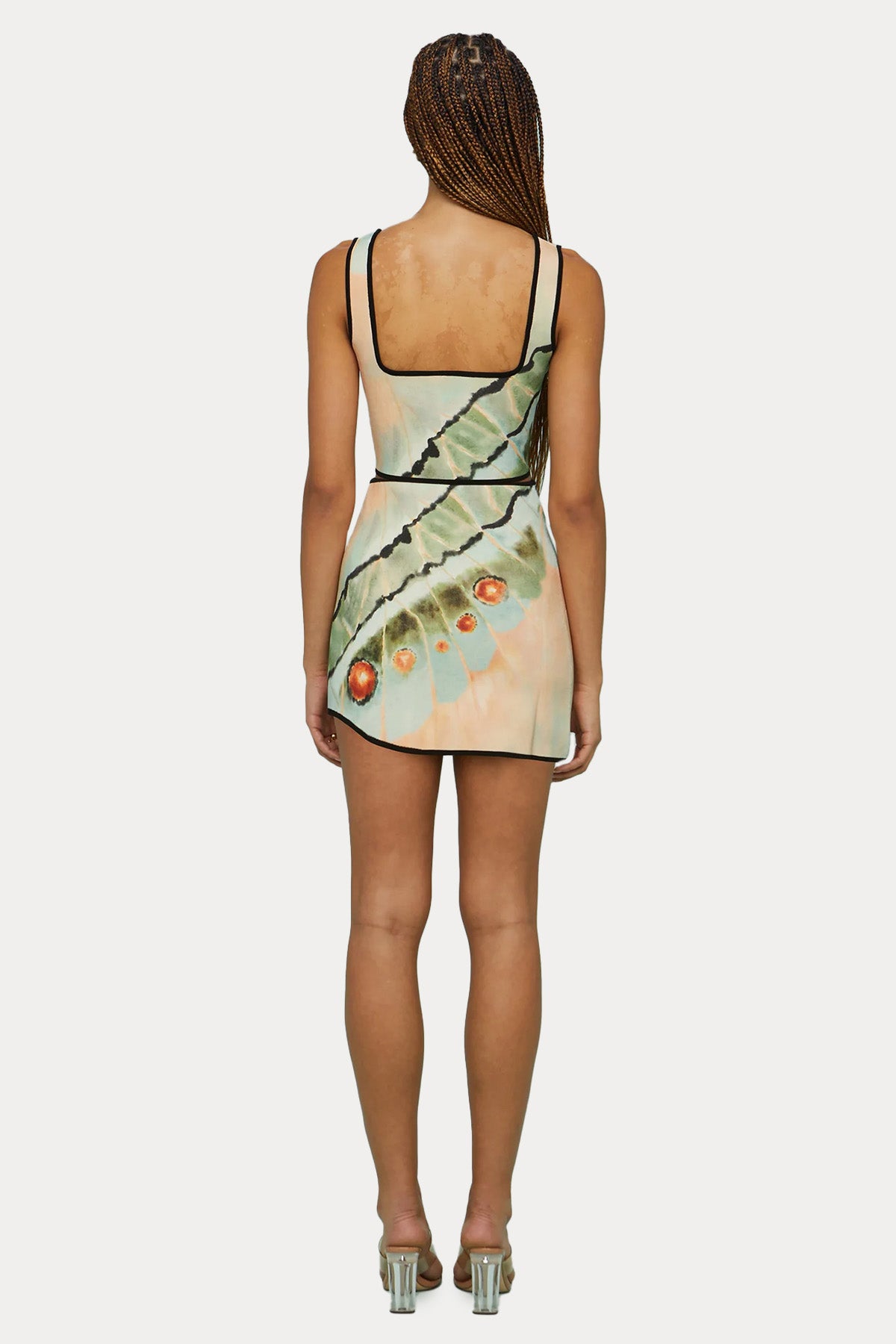 Amur Diyagonal Desenli Bluz Etek Set