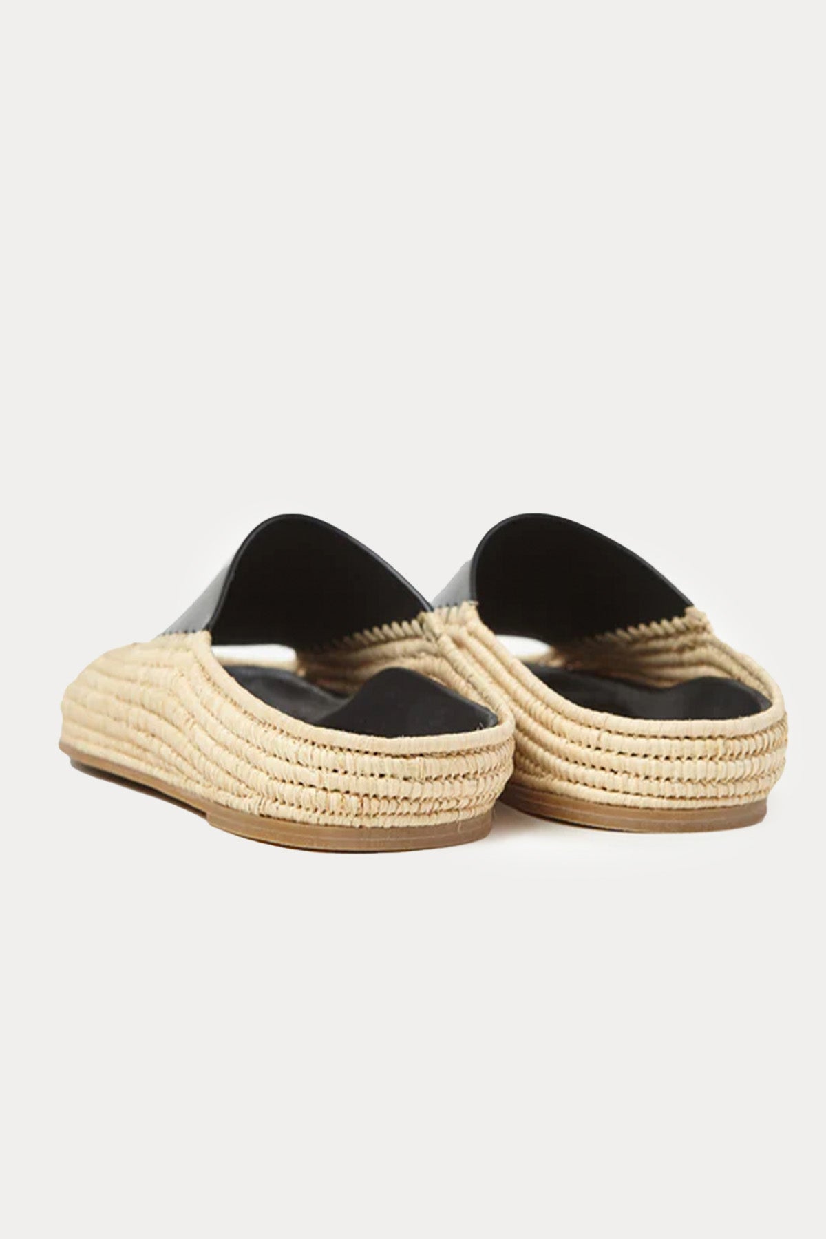 Paloma Barcelo Leo Hasır Örgülü Deri Terlik