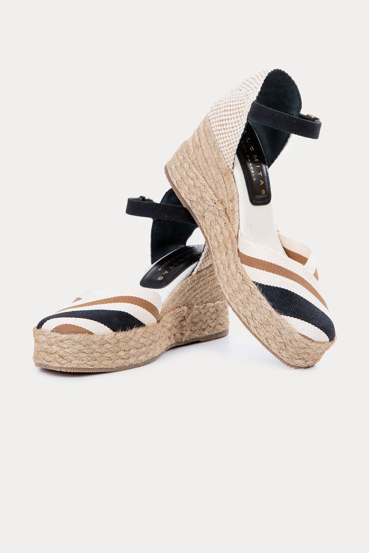 Paloma Barcelo Sicily Hasır Örgülü Kanvas Kumaş Sandalet