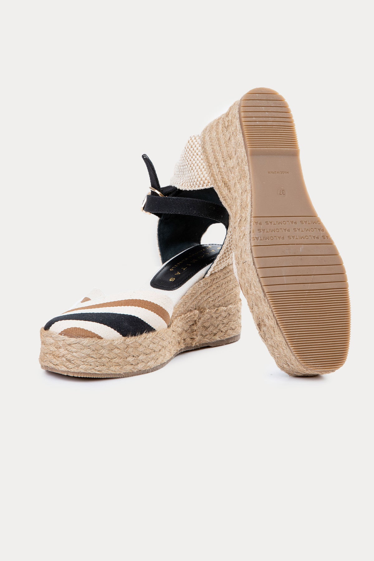 Paloma Barcelo Sicily Hasır Örgülü Kanvas Kumaş Sandalet