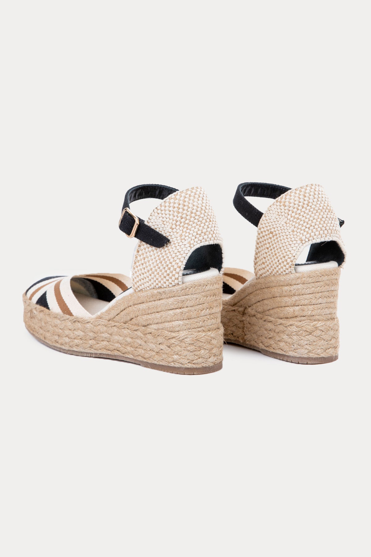Paloma Barcelo Sicily Hasır Örgülü Kanvas Kumaş Sandalet