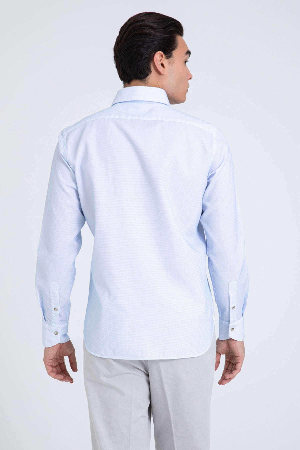 Tintoria Mattei Klasik Yaka Pötikareli Gömlek