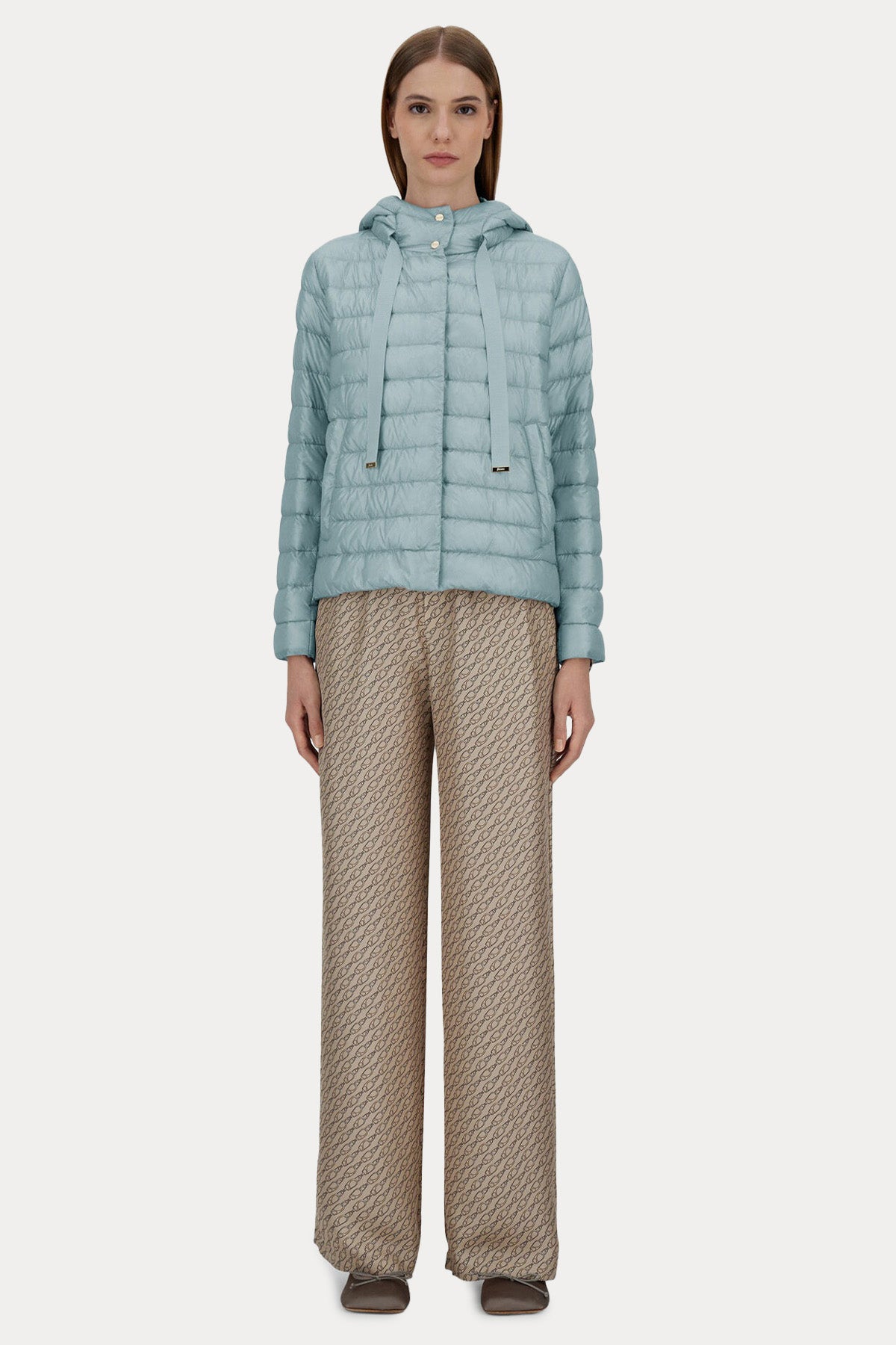 Herno Relaxed Fit Kapüşonlu Puffer Mont