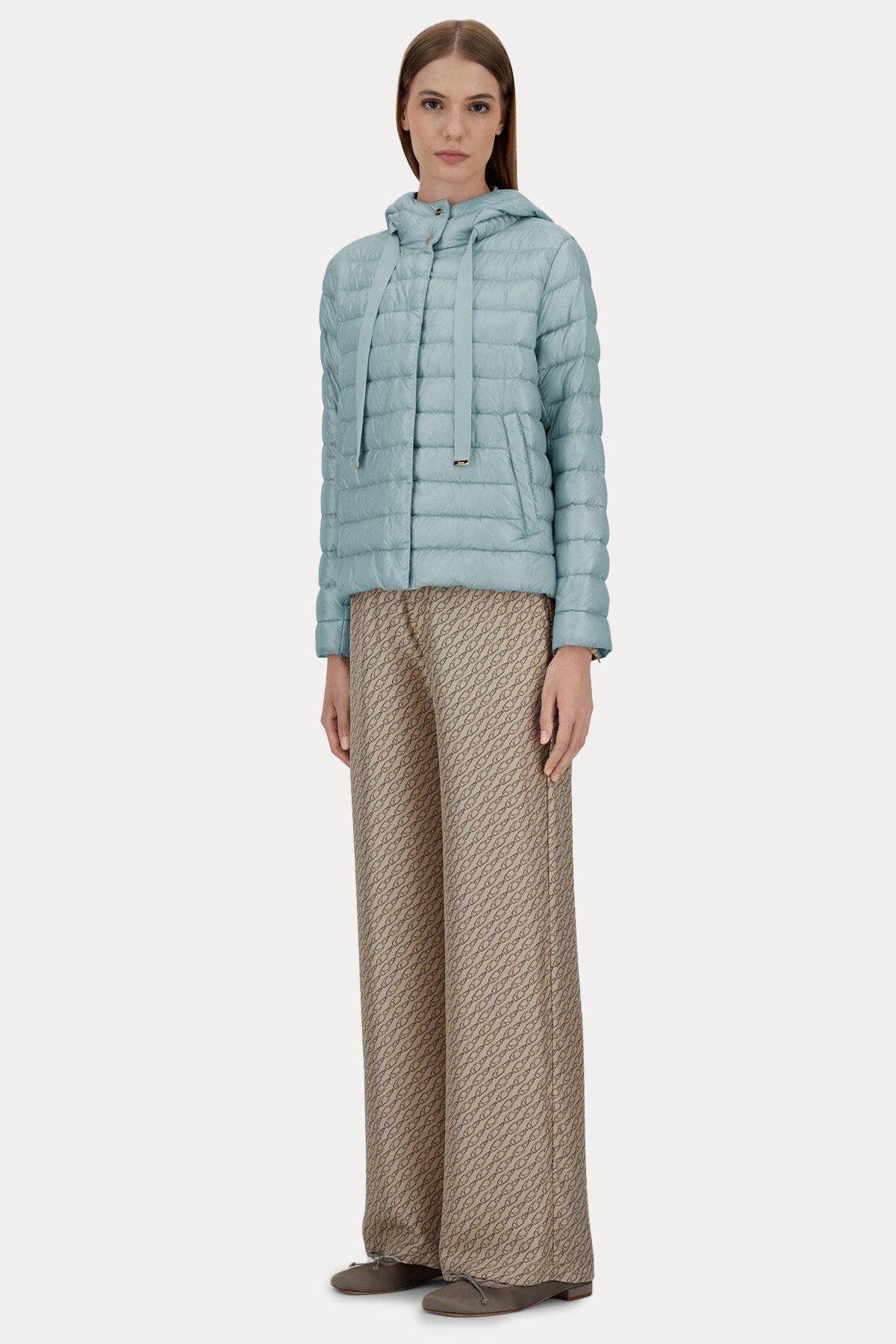 Herno Relaxed Fit Kapüşonlu Puffer Mont