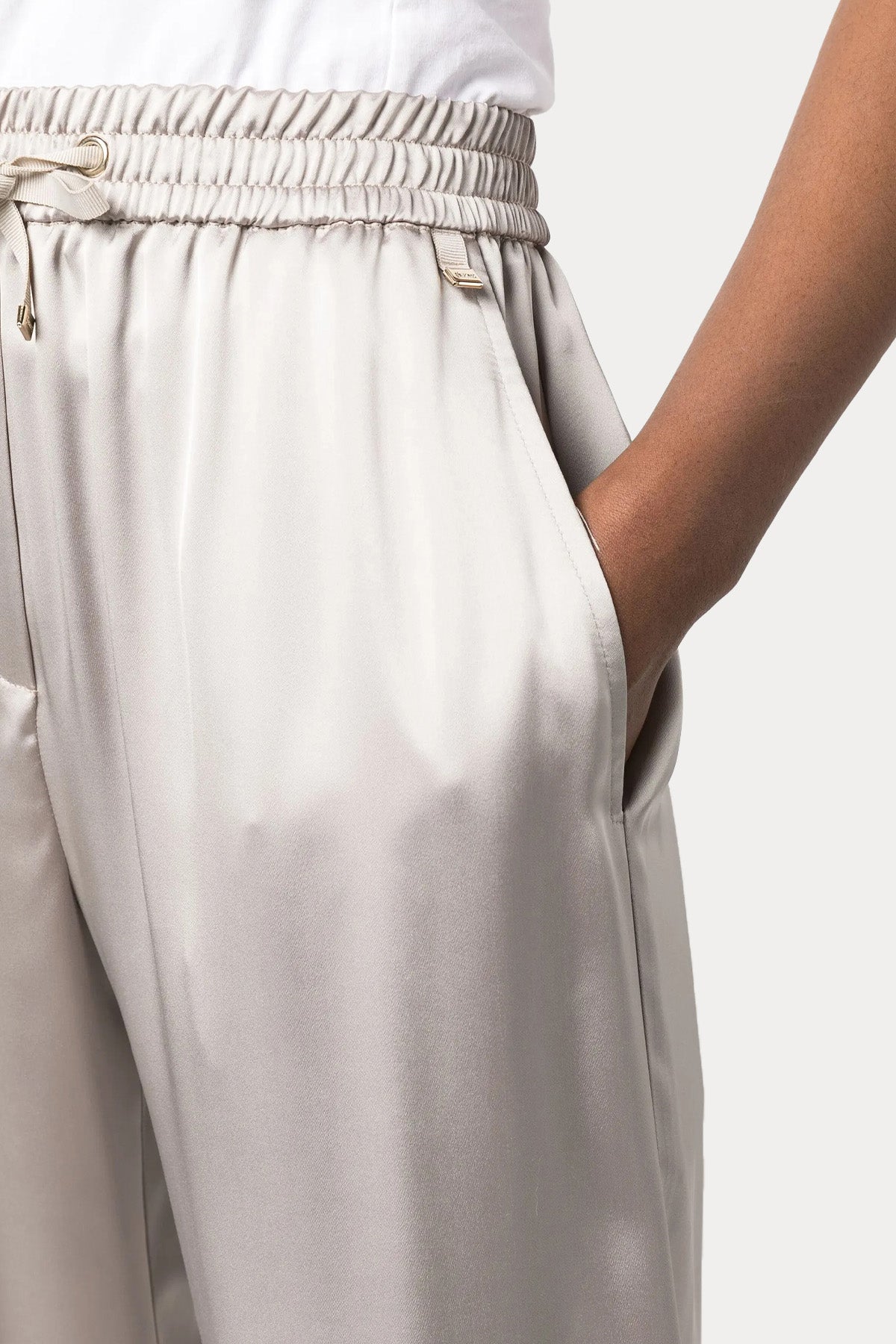 Herno Relaxed Fit Yandan Cepli Beli Lastikli Pantolon