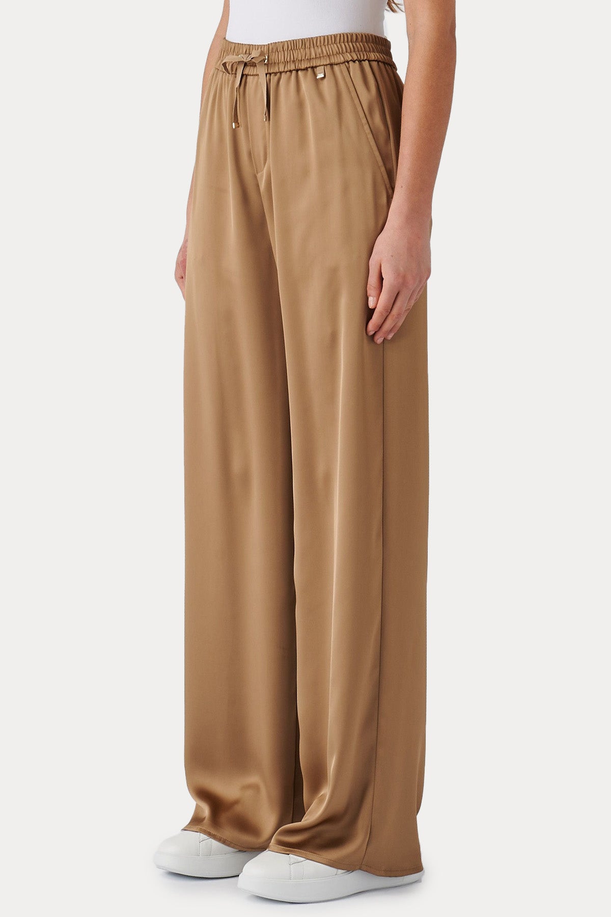 Herno Relaxed Fit Yandan Cepli Beli Lastikli Pantolon