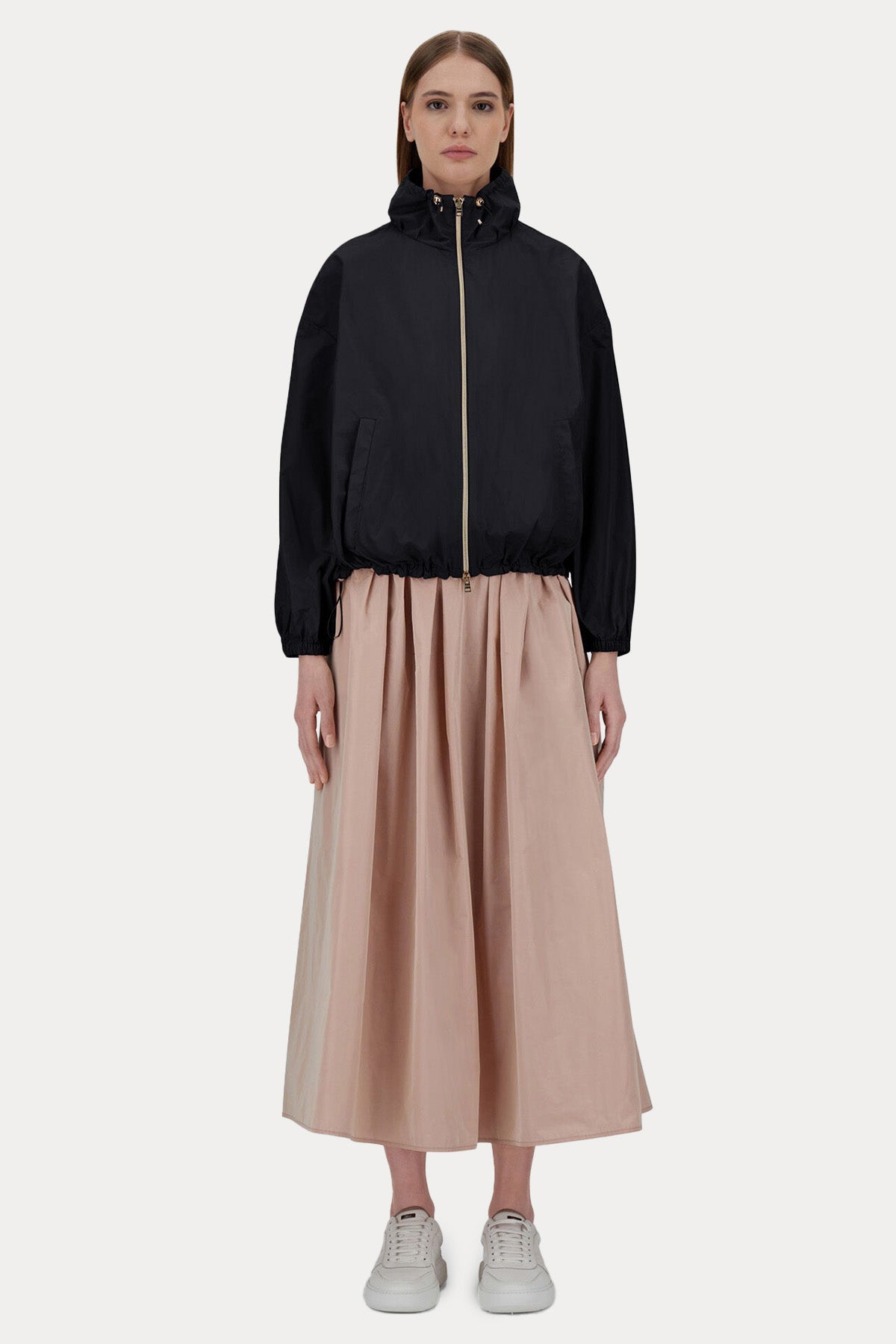 Herno Relaxed Fit Yakası Büzgülü Ceket