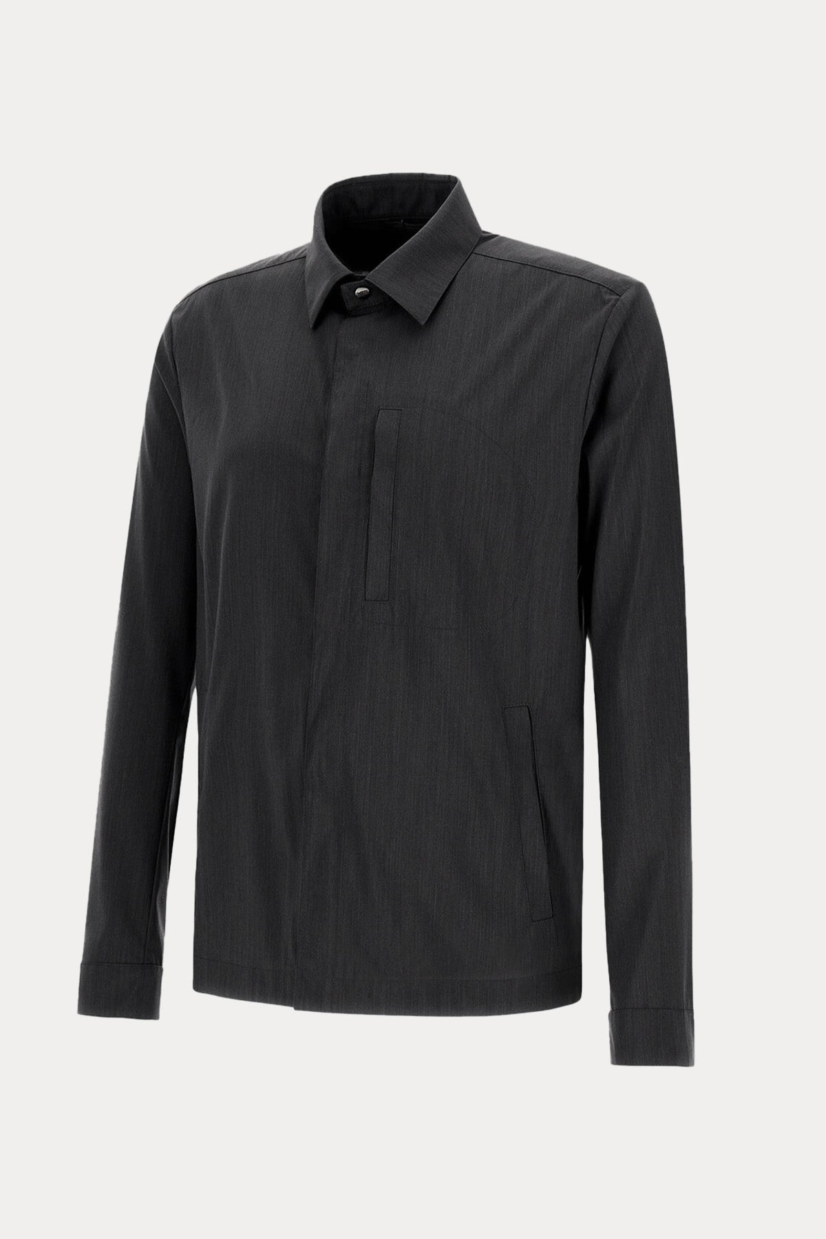 Herno Regular Fit Streç Yün Gömlek Ceket