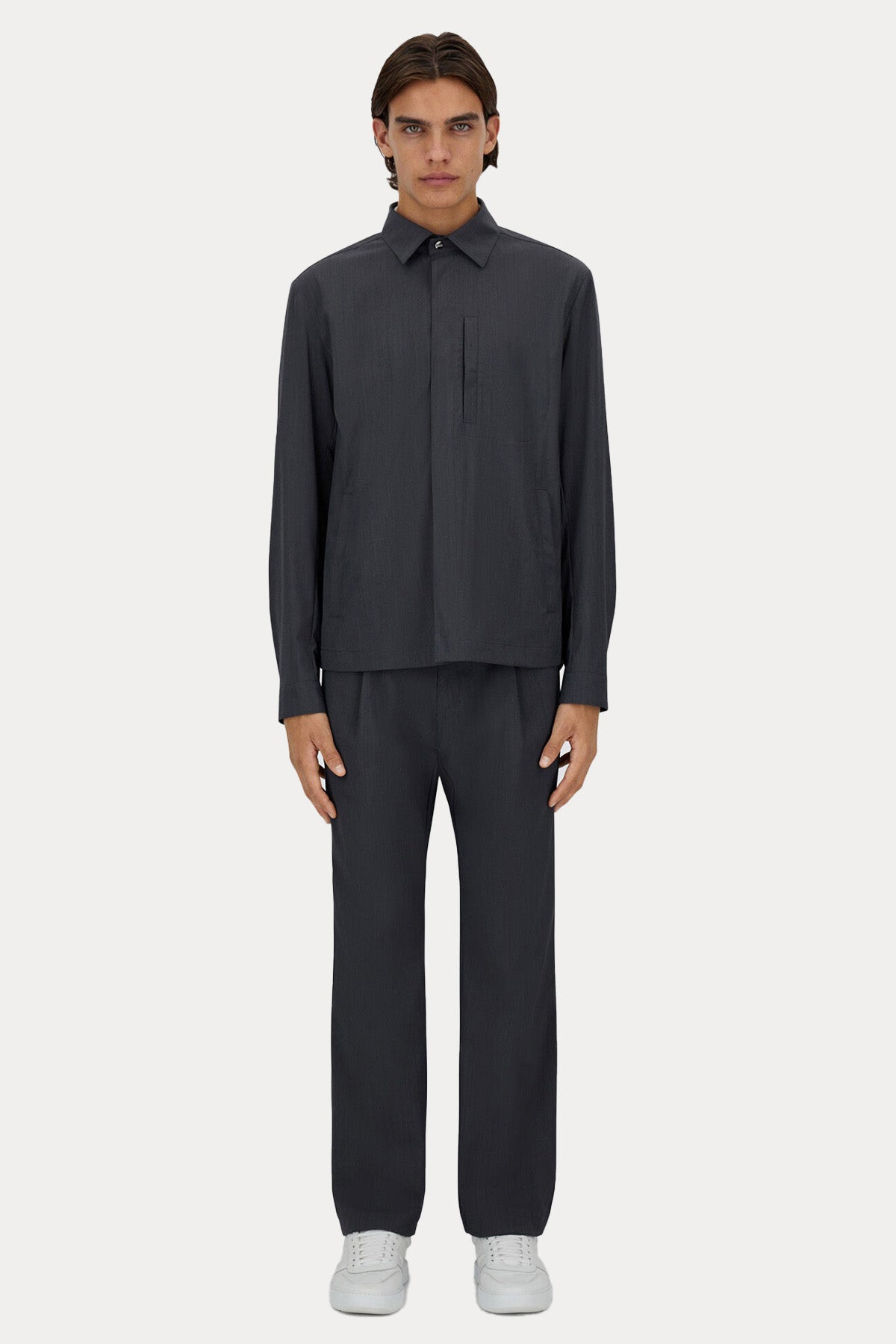 Herno Regular Fit Streç Yün Gömlek Ceket