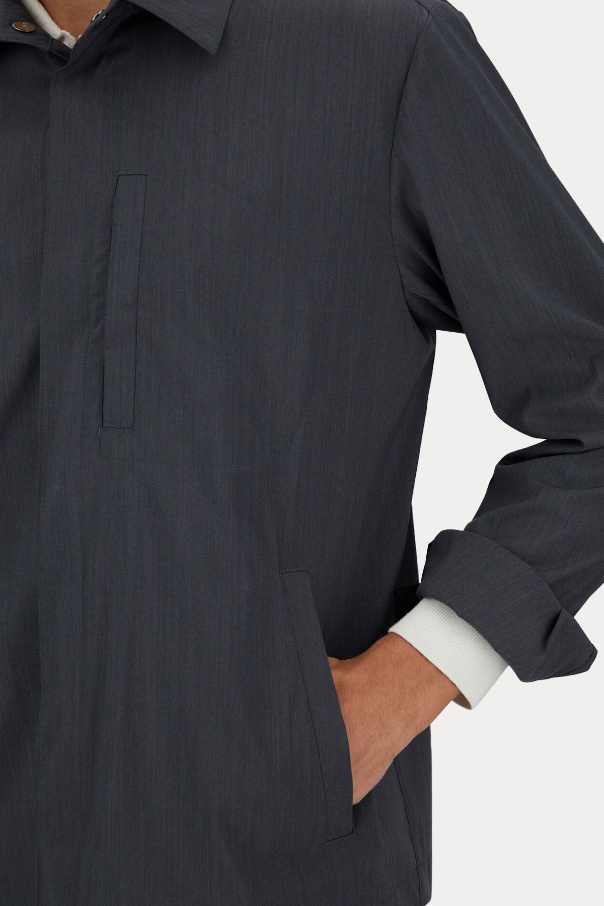 Herno Regular Fit Streç Yün Gömlek Ceket