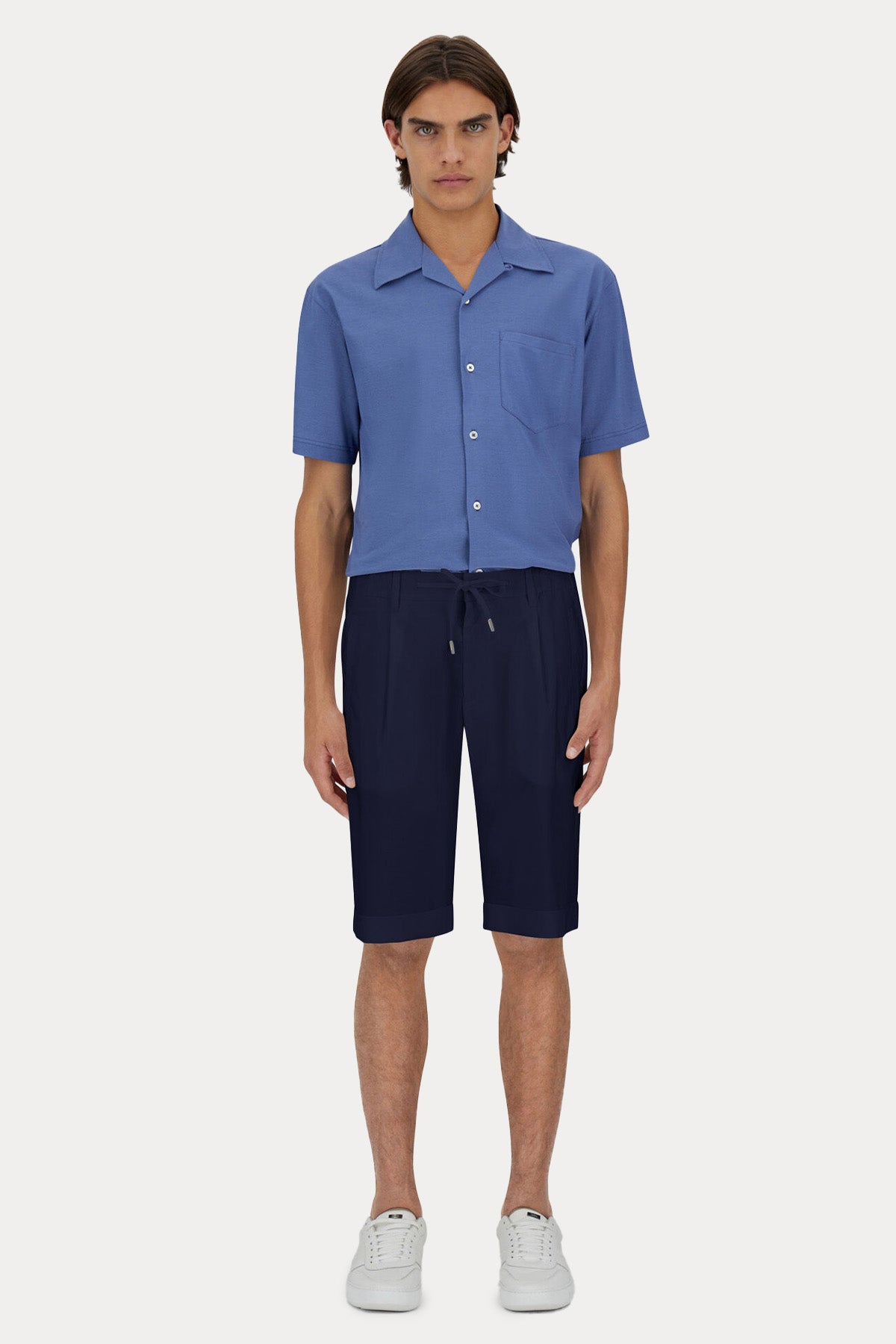 Herno Regular Fit Tek Pile Beli Lastikli Streç Şort