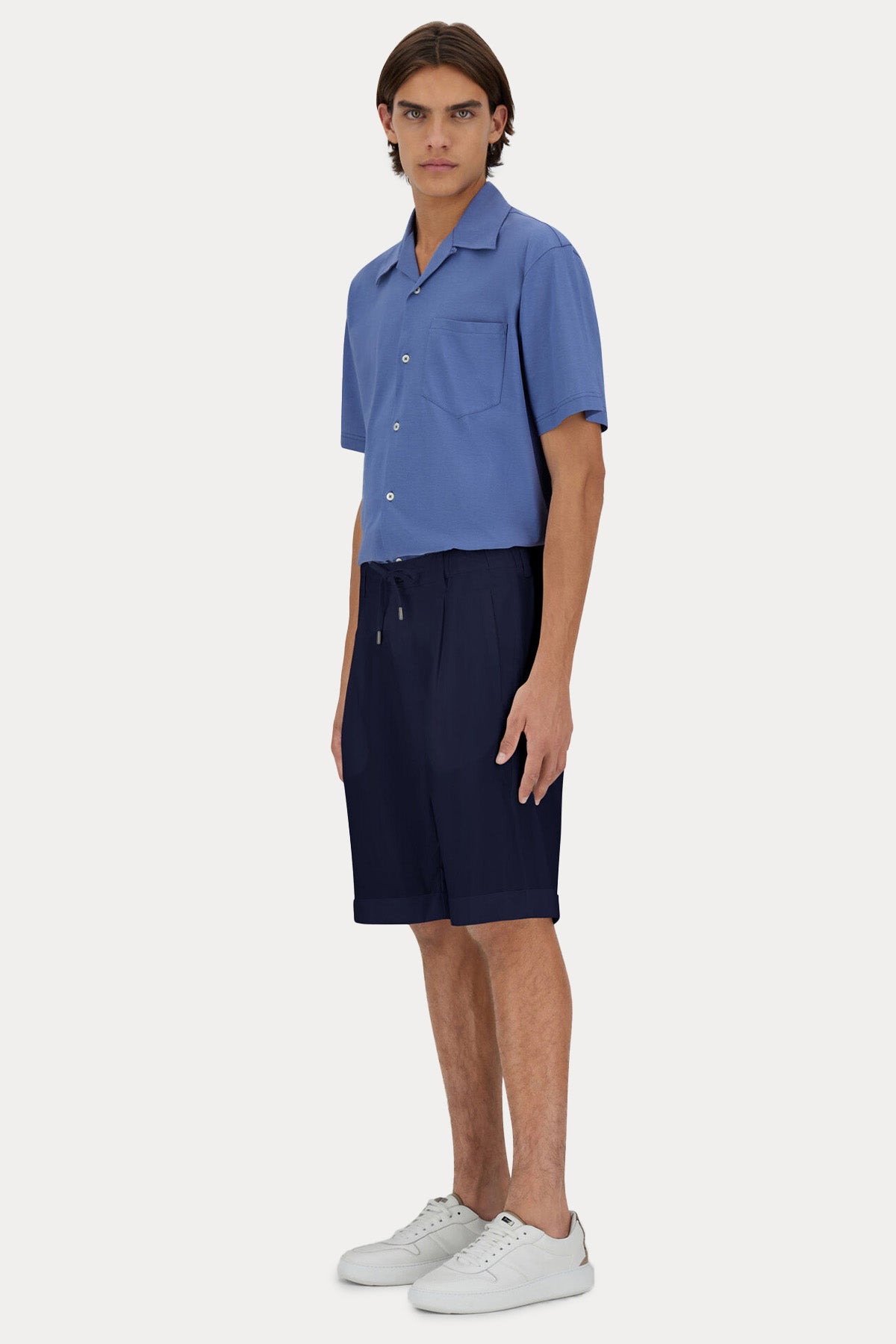 Herno Regular Fit Tek Pile Beli Lastikli Streç Şort