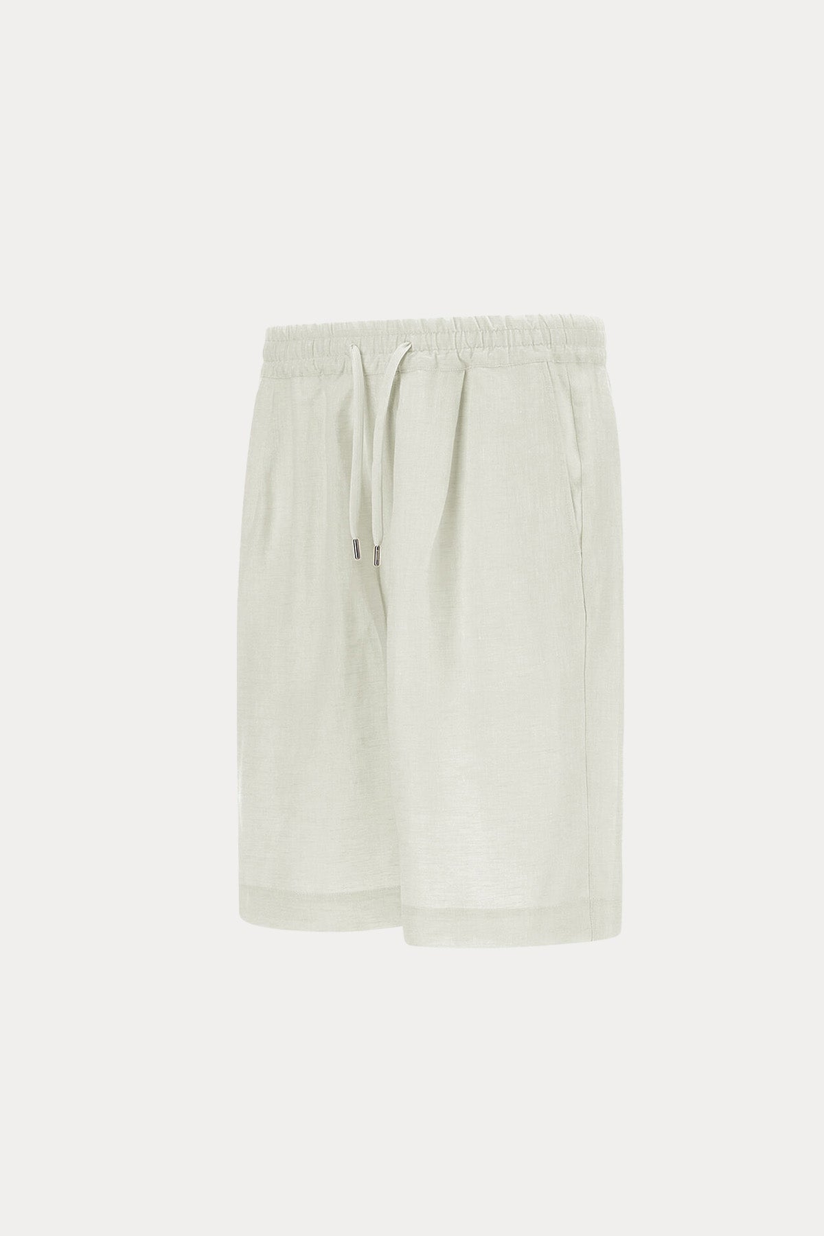 Herno Regular Fit Tek Pile Beli Lastikli Keten Şort