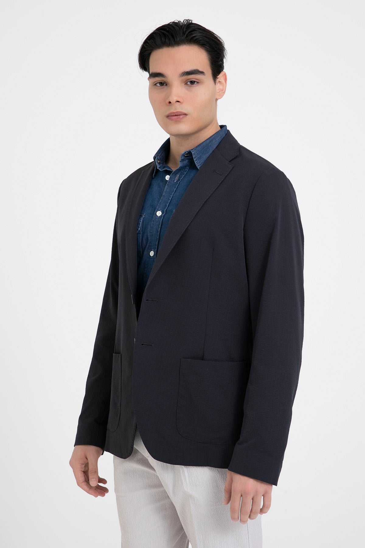 Herno Dokulu Kumaş Blazer Ceket