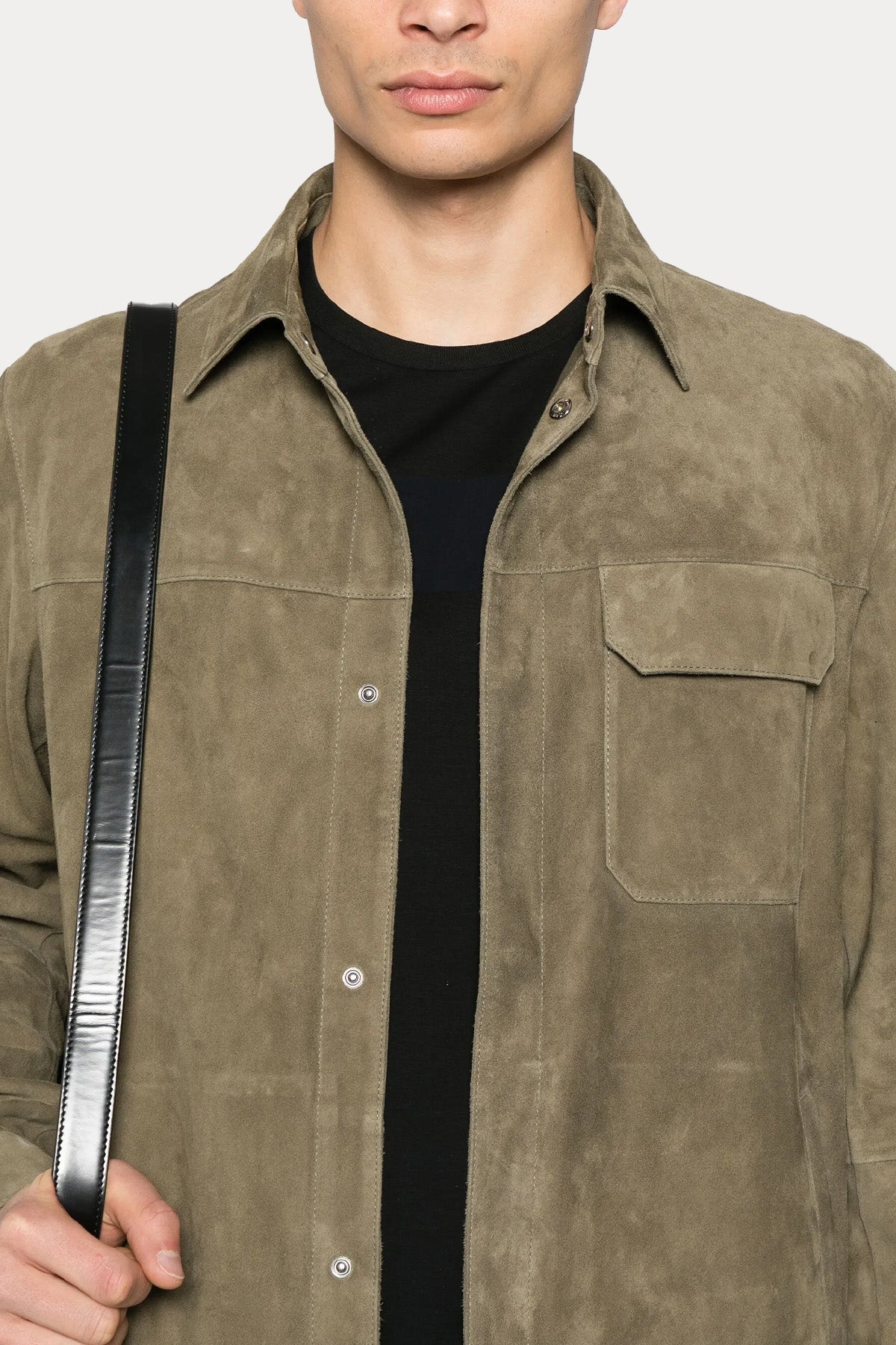 Herno Regular Fit Süet Deri Ceket