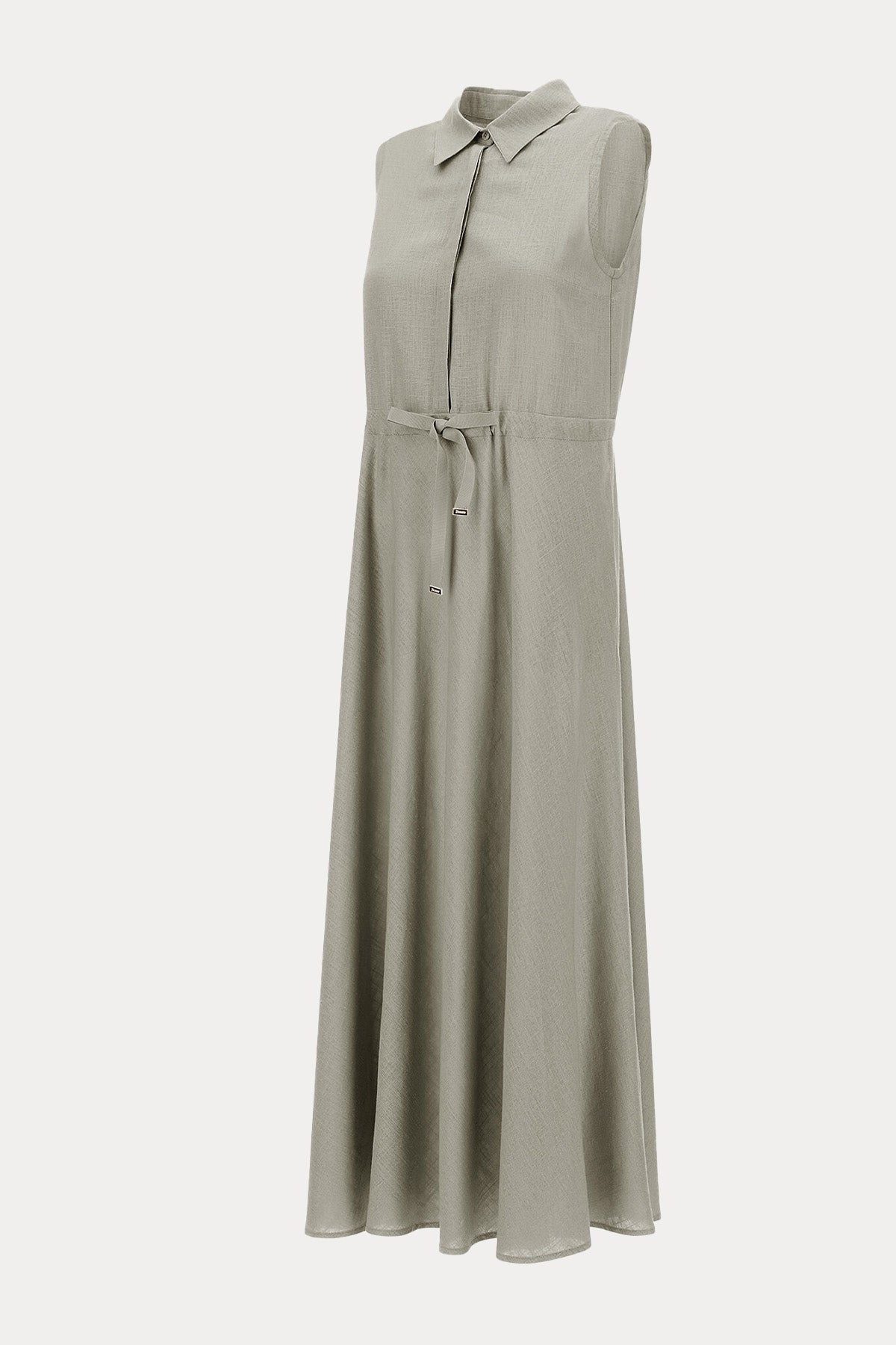 Herno Regular Fit Maxi Keten Elbise