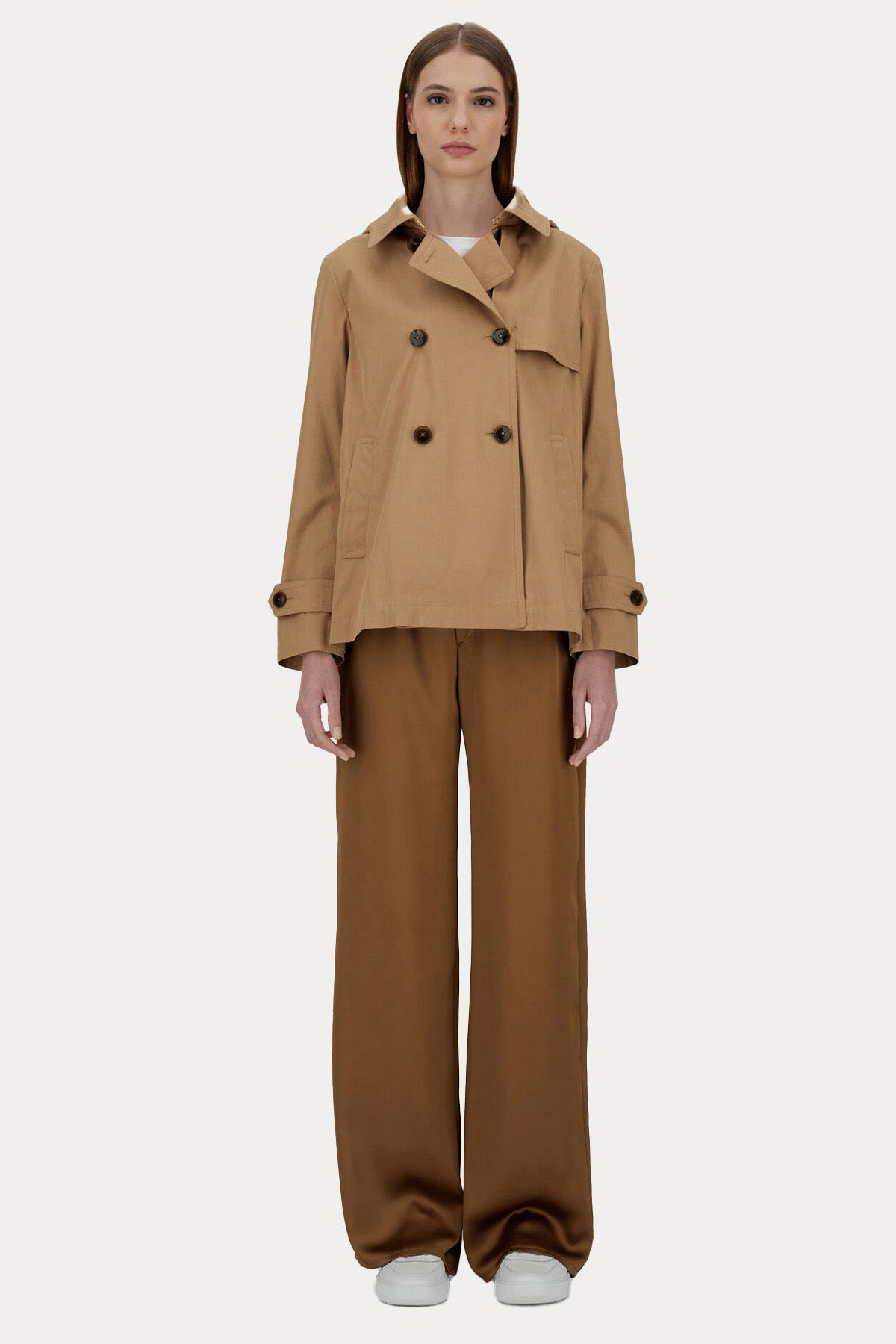 Herno Regular Fit Kapüşonlu Kruvaze Trençkot